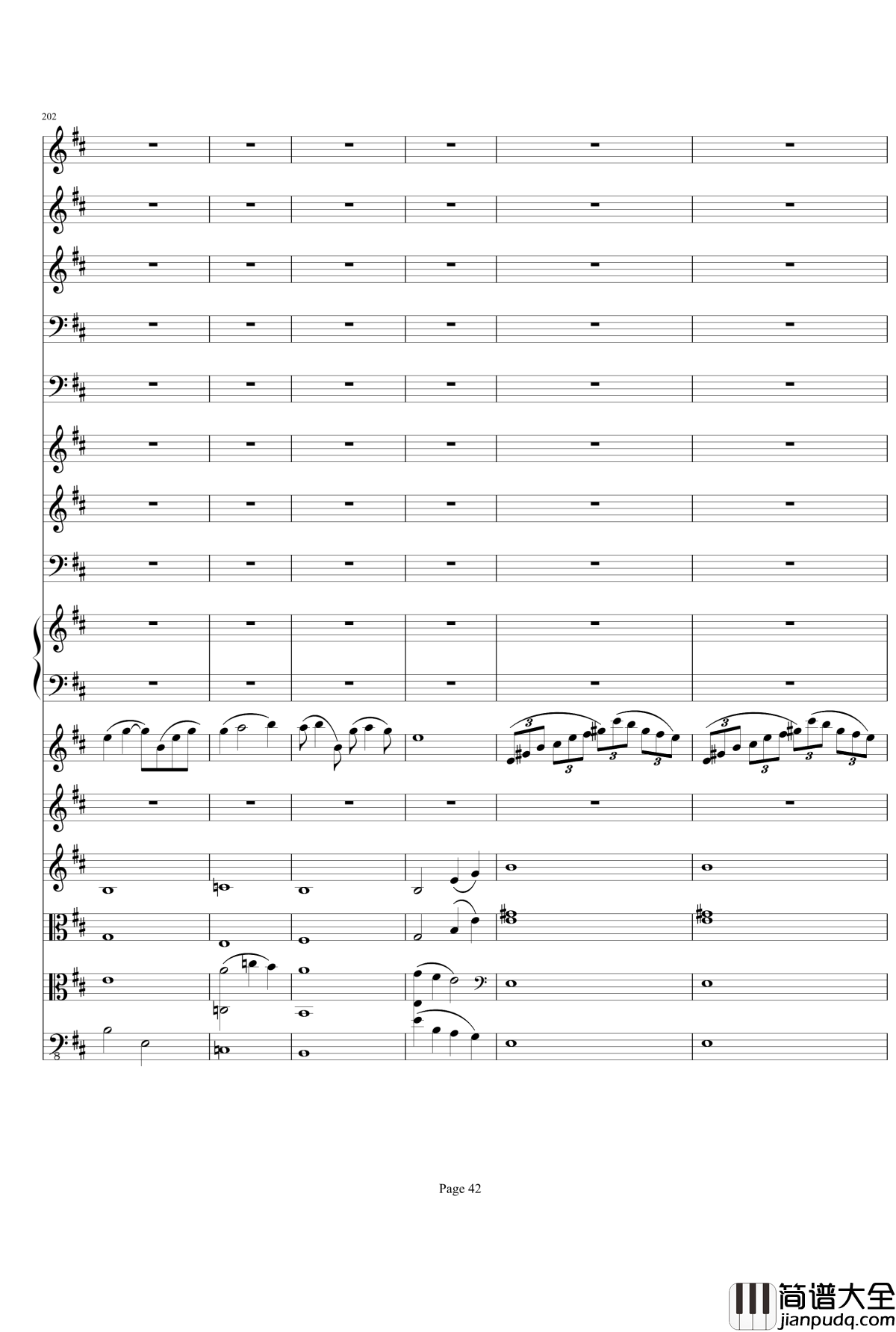 b小调小提琴协奏曲第三乐章钢琴谱_总谱_项道荣