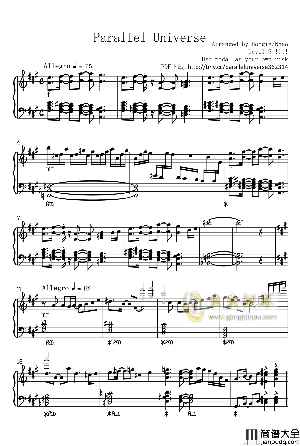 Parallel_Universe钢琴谱_逆動‧平行時空_Reverse‧__V.K