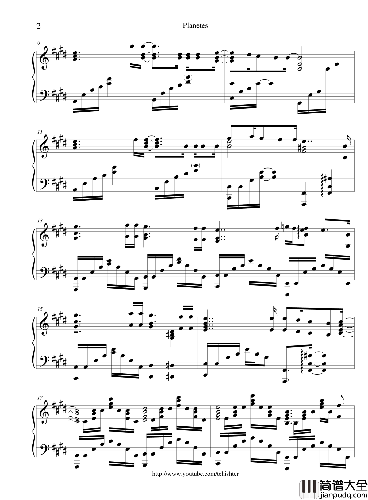 Planetes钢琴谱_Tehishter_Guilty_Crown_罪恶王冠OVA