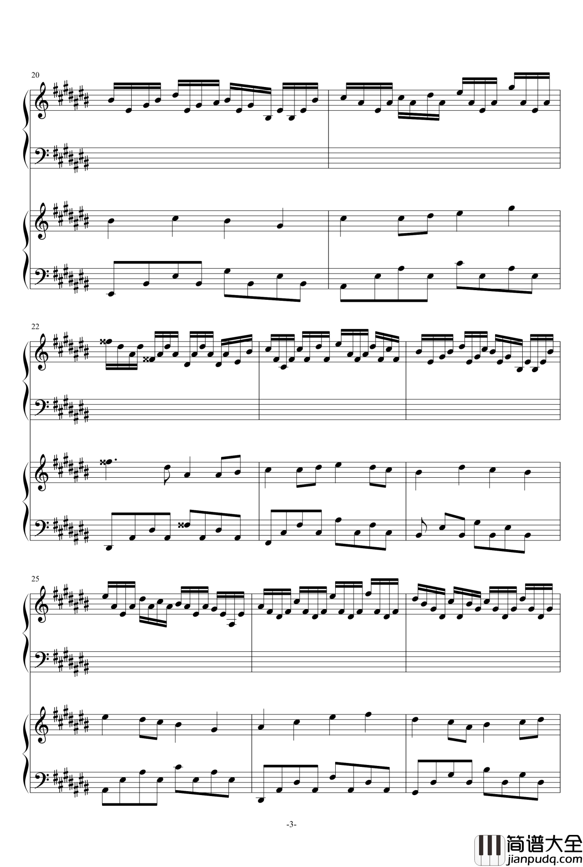 2135号组曲连弹钢琴谱_as2134