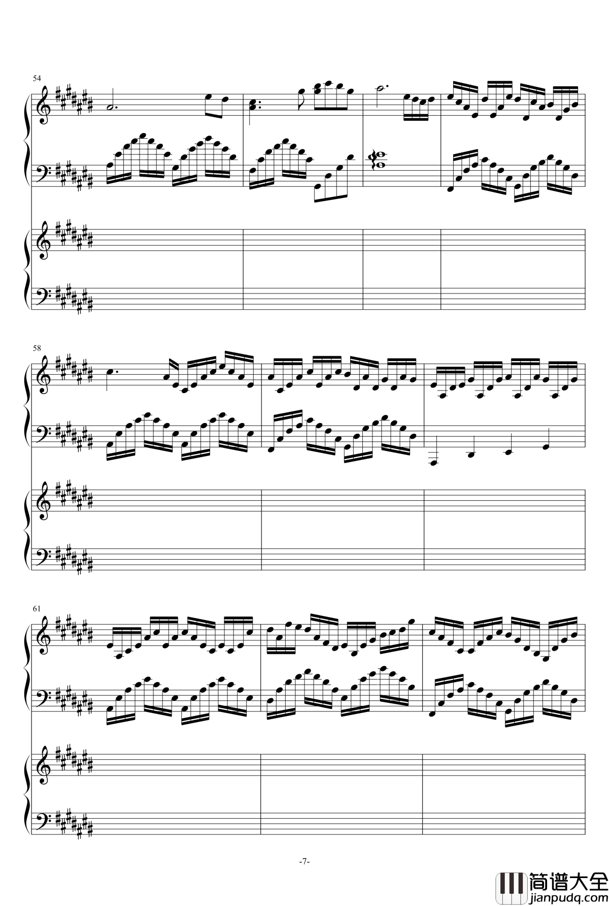 2135号组曲连弹钢琴谱_as2134