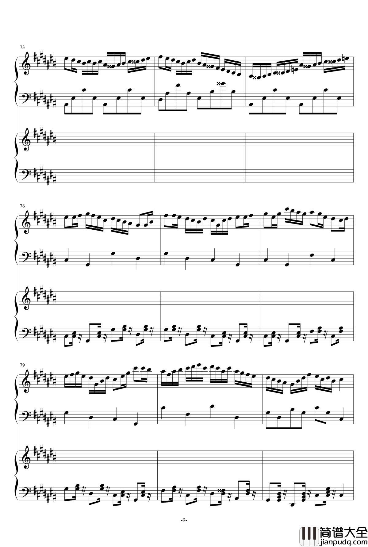 2135号组曲连弹钢琴谱_as2134