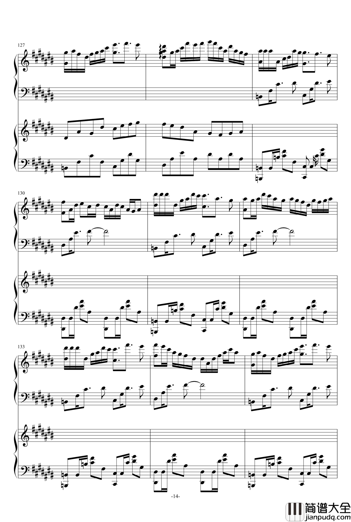 2135号组曲连弹钢琴谱_as2134