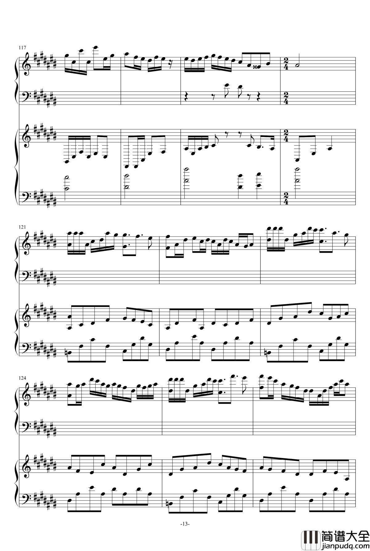 2135号组曲连弹钢琴谱_as2134