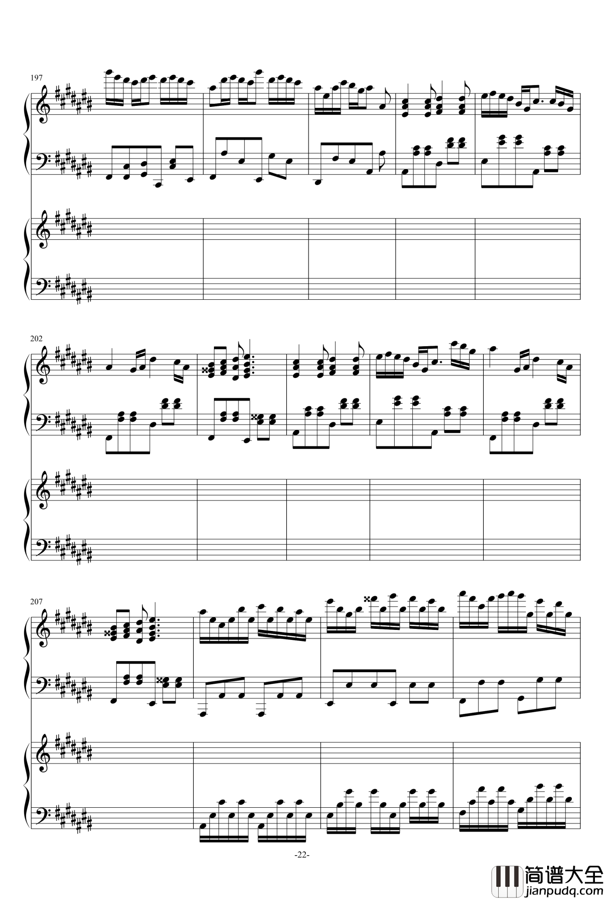 2135号组曲连弹钢琴谱_as2134