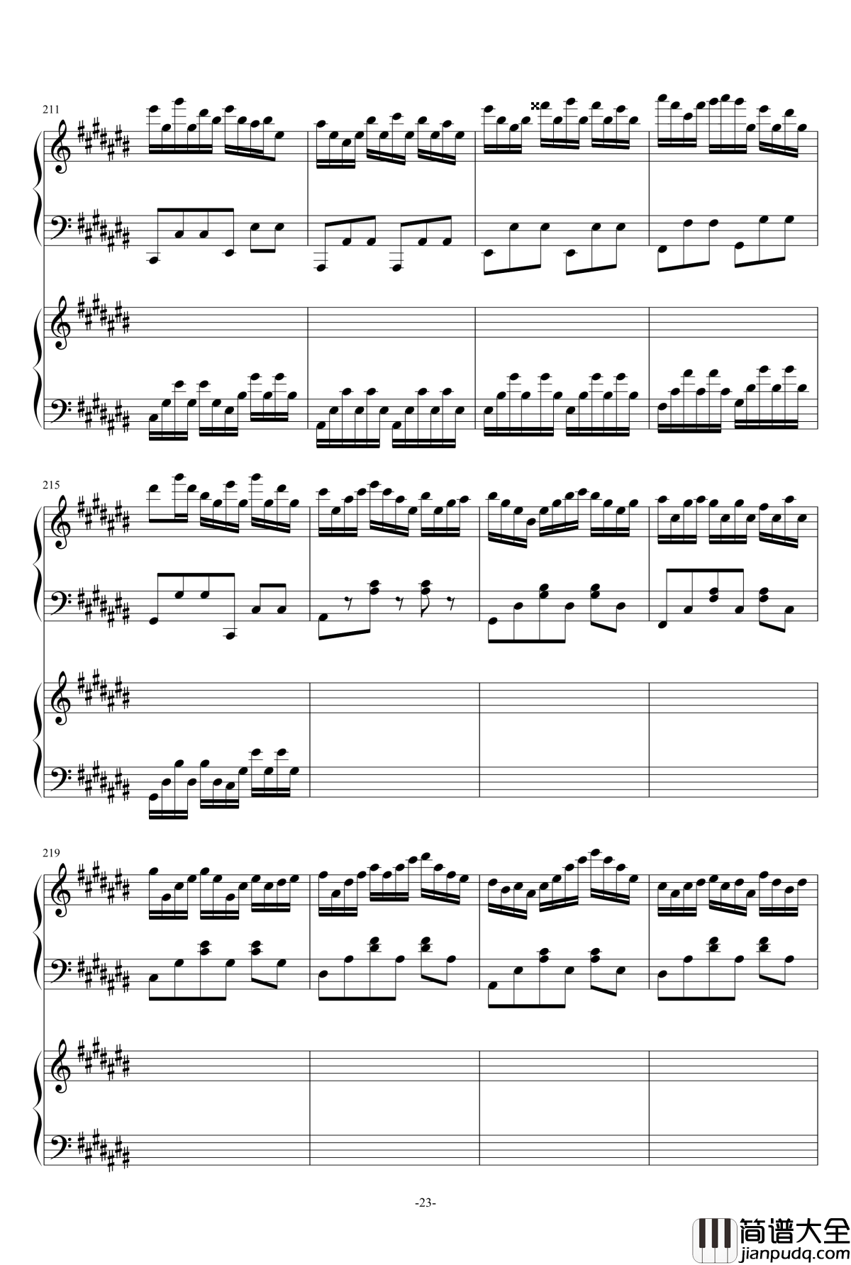 2135号组曲连弹钢琴谱_as2134