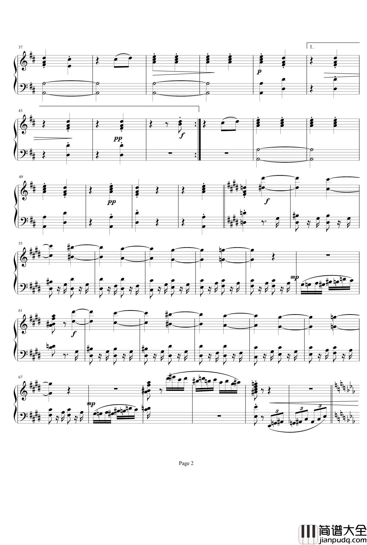 钢琴奏鸣曲4钢琴谱_项道荣