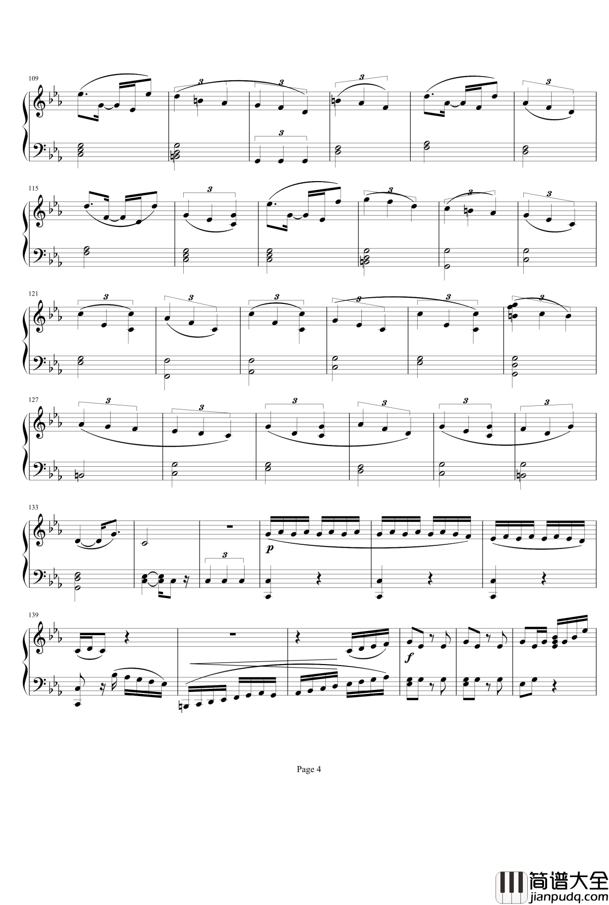 钢琴奏鸣曲4钢琴谱_项道荣