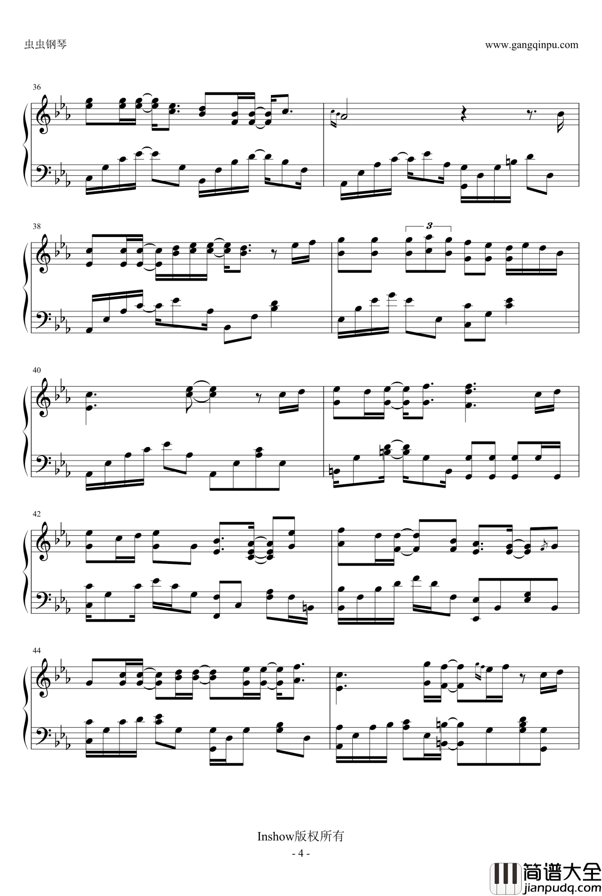 黑武士钢琴谱_林俊杰