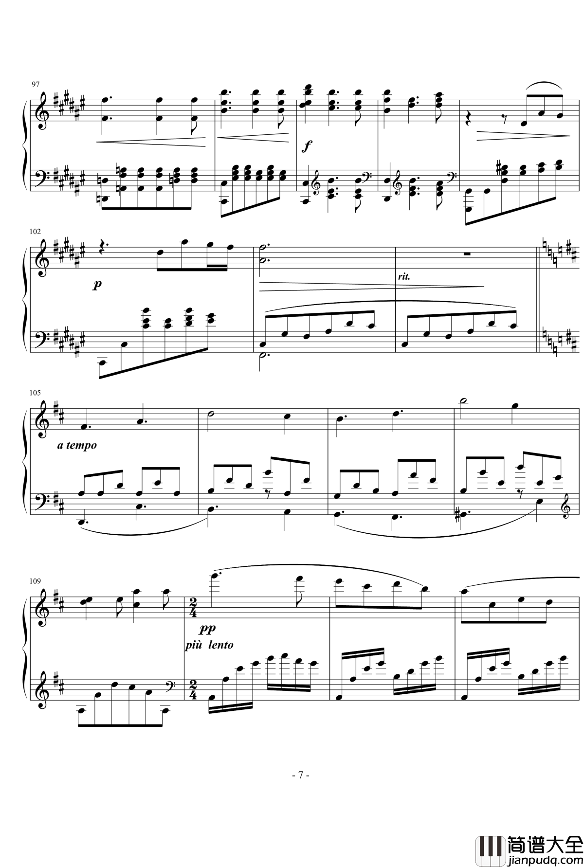 幻想曲钢琴谱_nyride