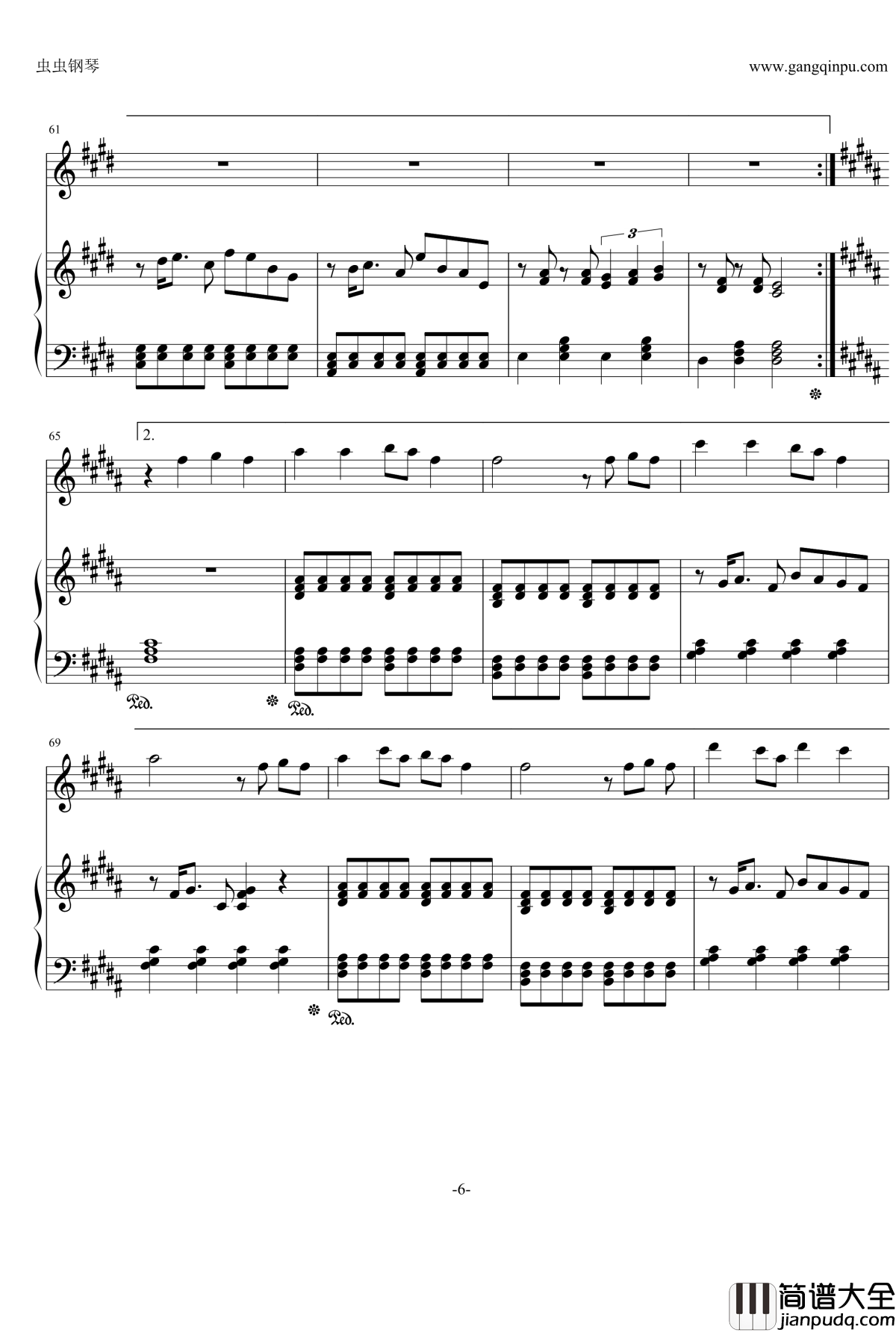 无限大钢琴谱_孙燕姿