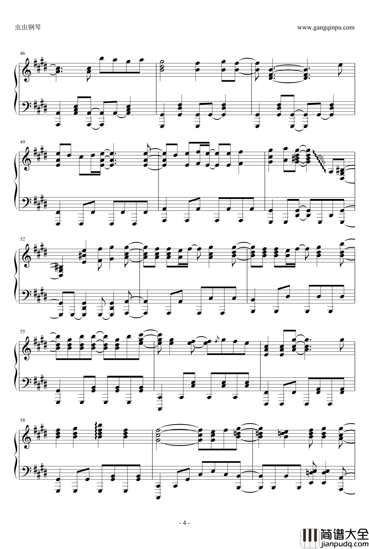 God_knows钢琴谱_触手猴