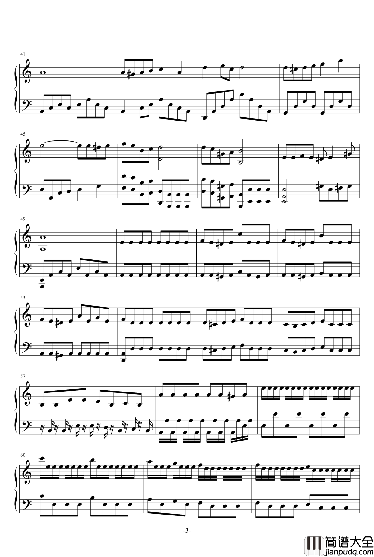 mi_mi_la钢琴谱_為妳而舞