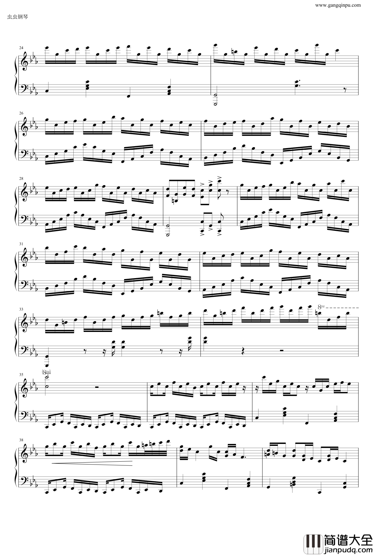 克罗地亚狂想曲钢琴谱_做了优化的纯正版_马克西姆_Maksim·Mrvica