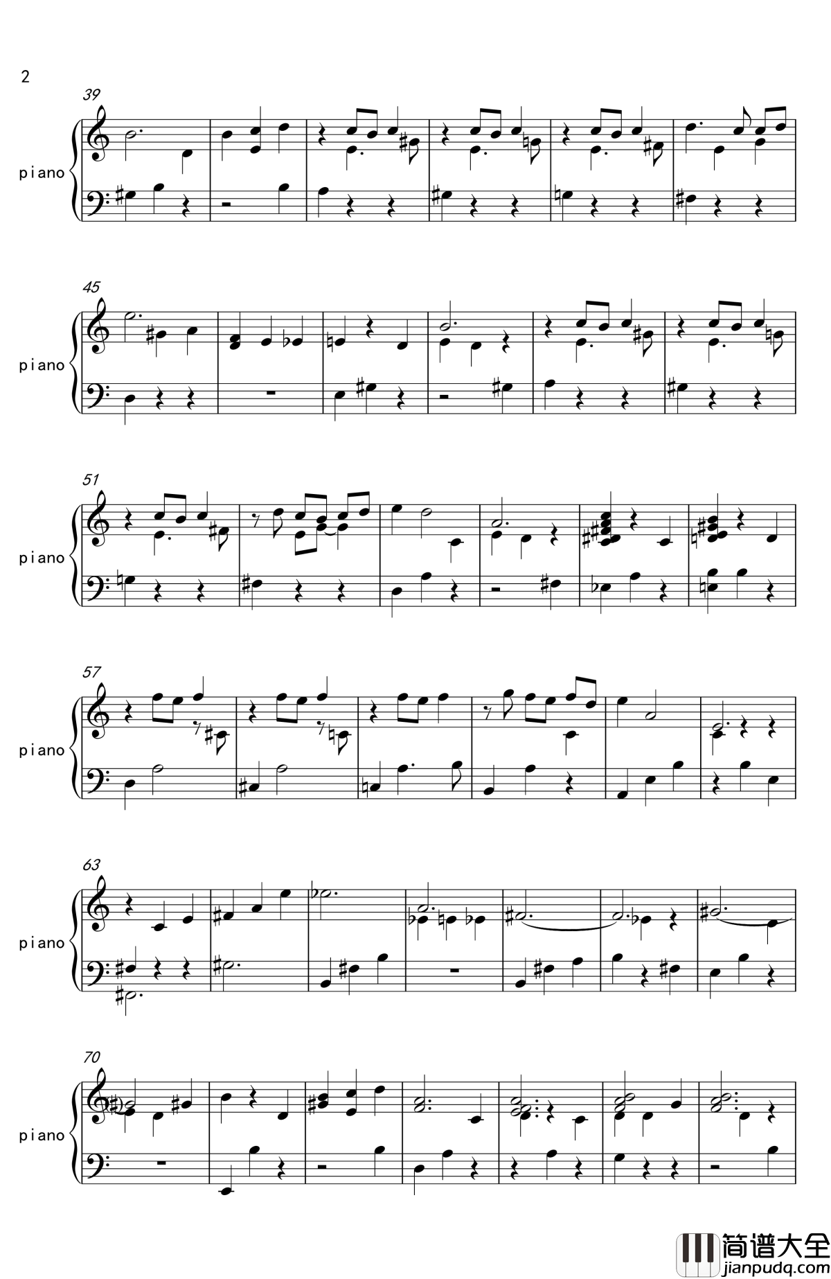 我要我们在一起钢琴谱_改编_邓紫棋