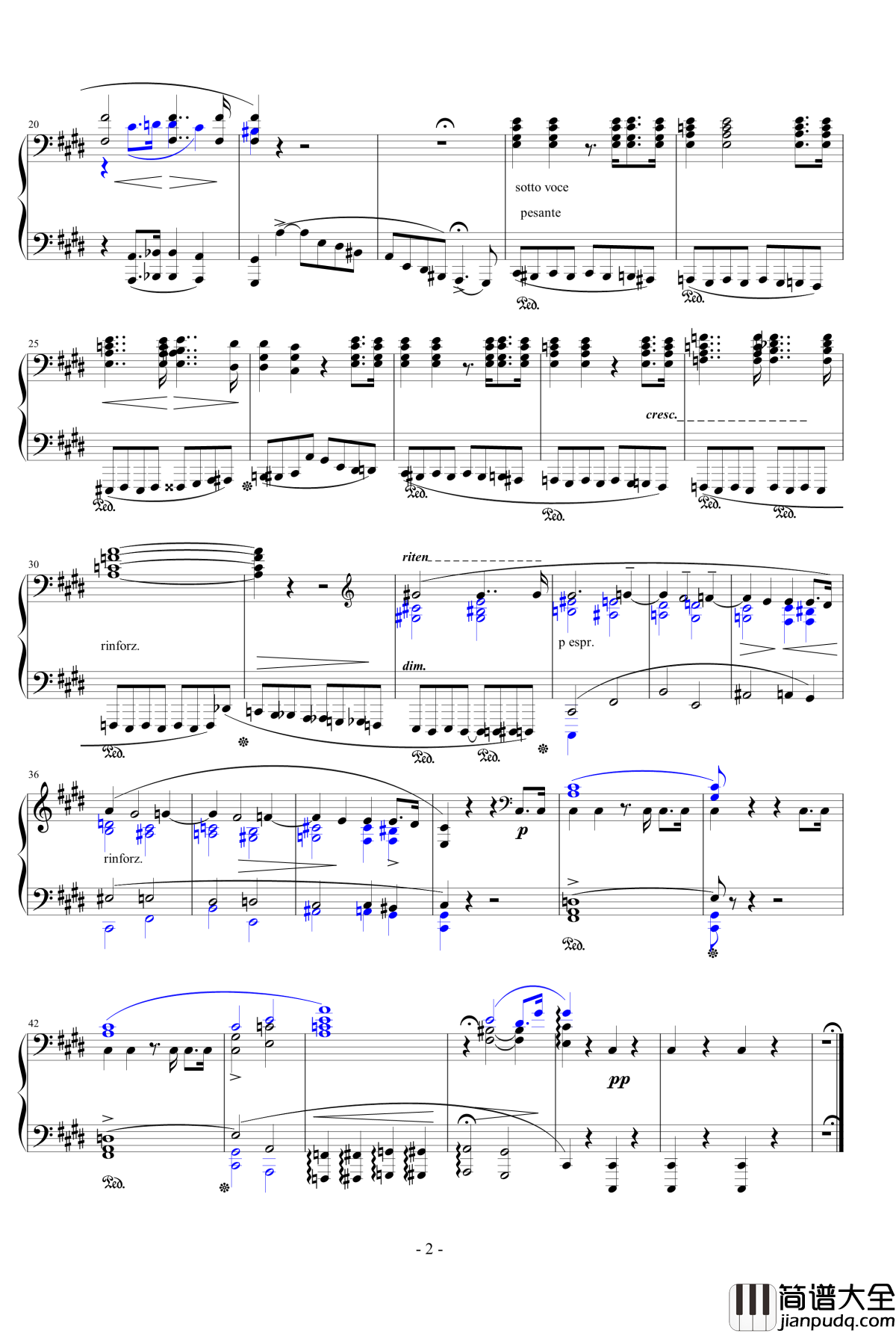 旅行岁月钢琴谱_意大利_沉思者__il_penseroso_李斯特