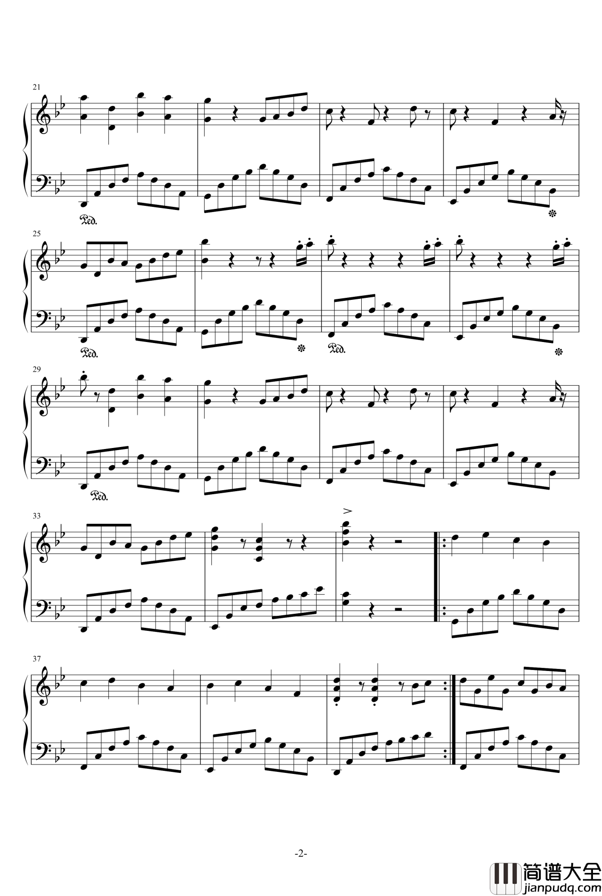 波雅汉库克钢琴谱_海贼王