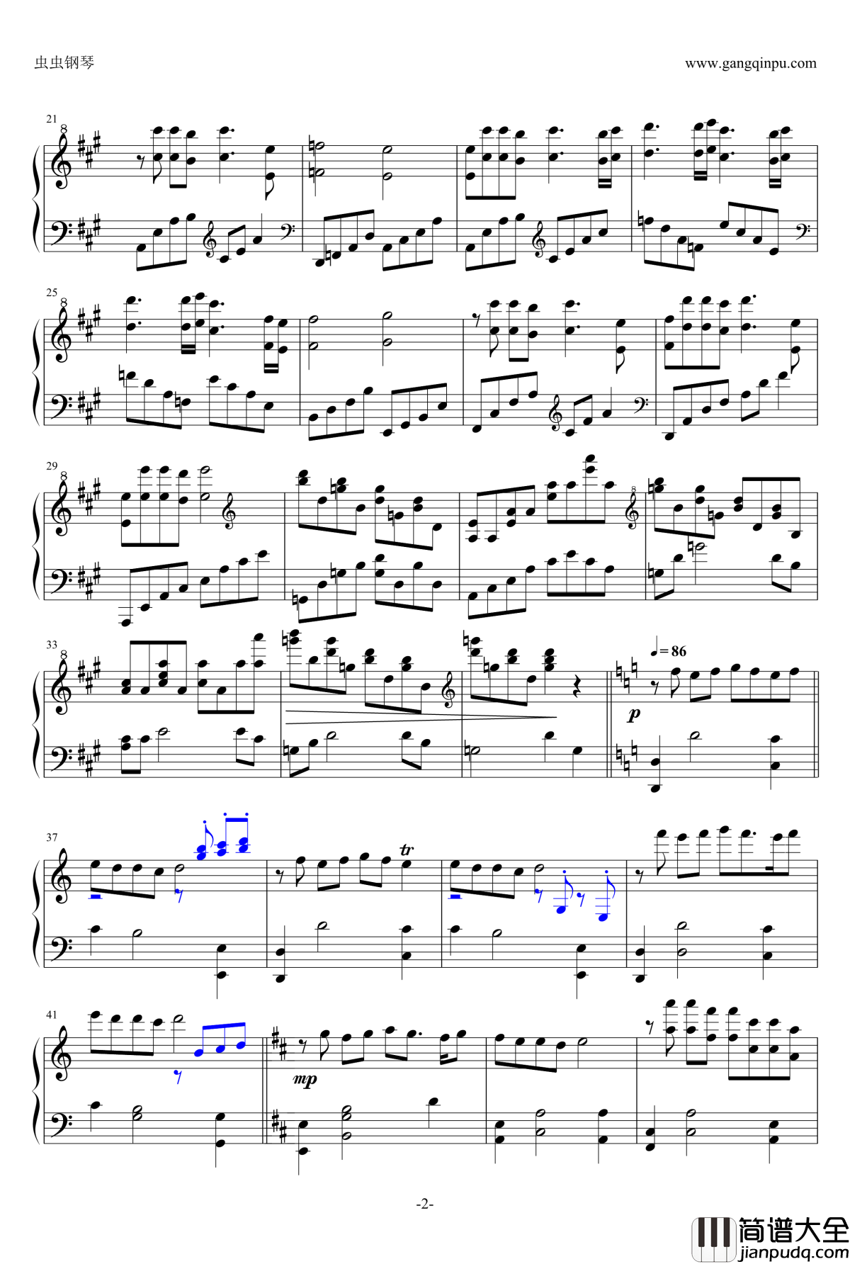 安娜的梦钢琴谱_Anas_Dream_马克西姆_Maksim·Mrvica