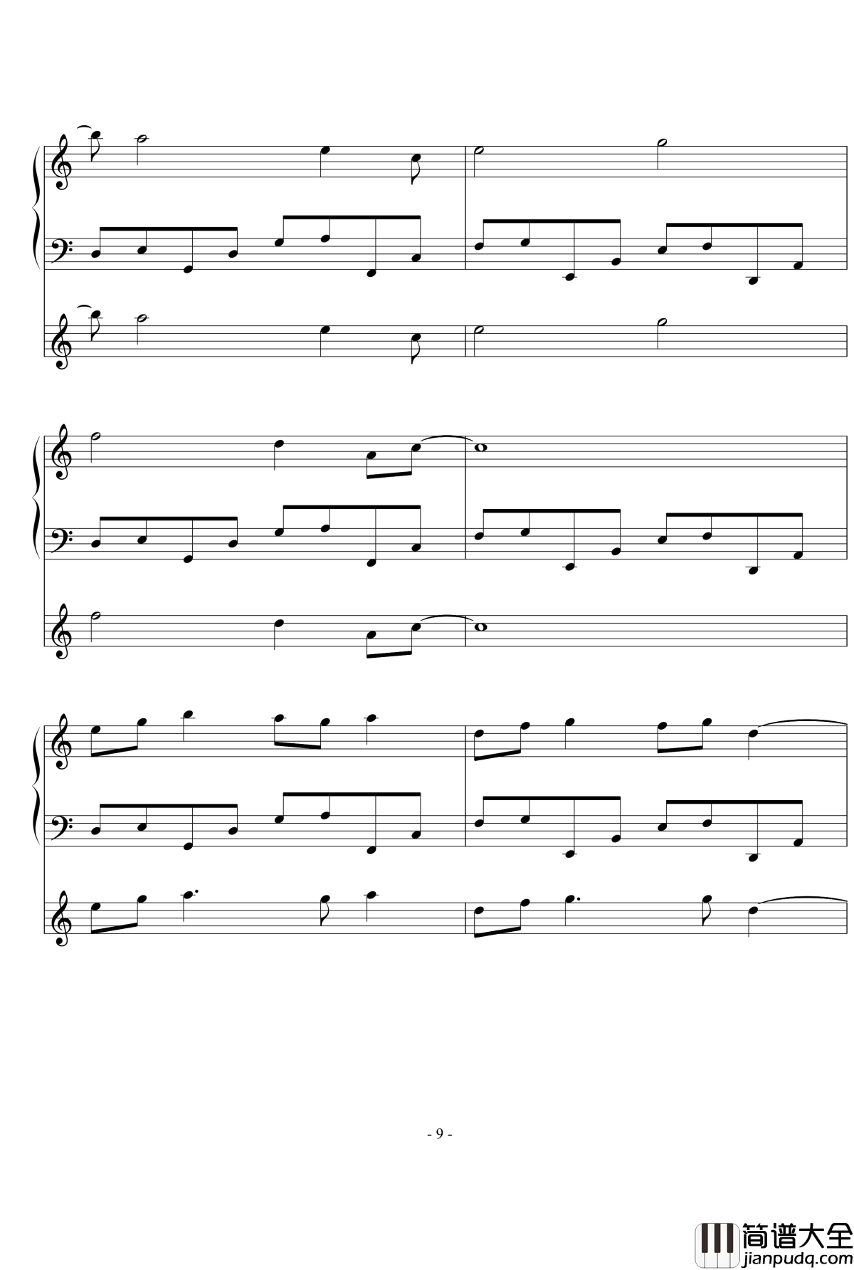 无数次梦见变奏曲钢琴谱_欧松