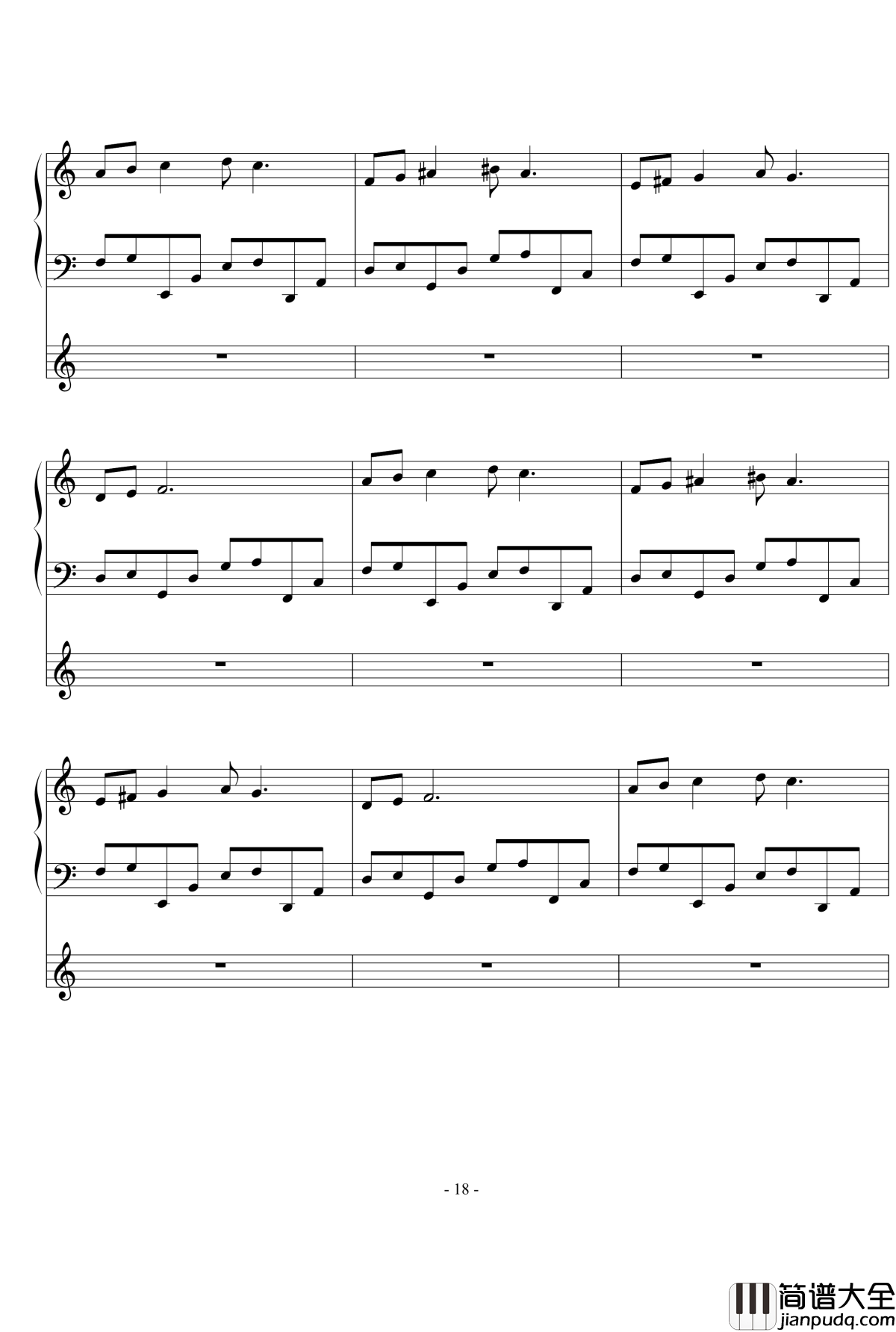 无数次梦见变奏曲钢琴谱_欧松