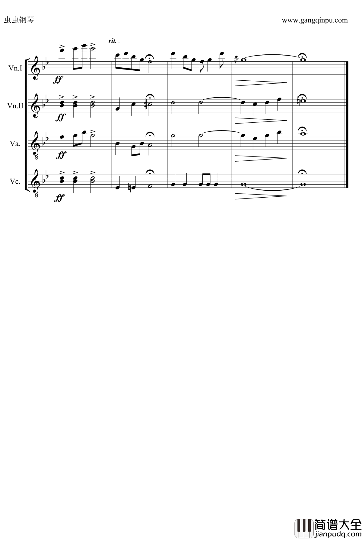 鸿雁弦乐合奏钢琴谱_lijie97