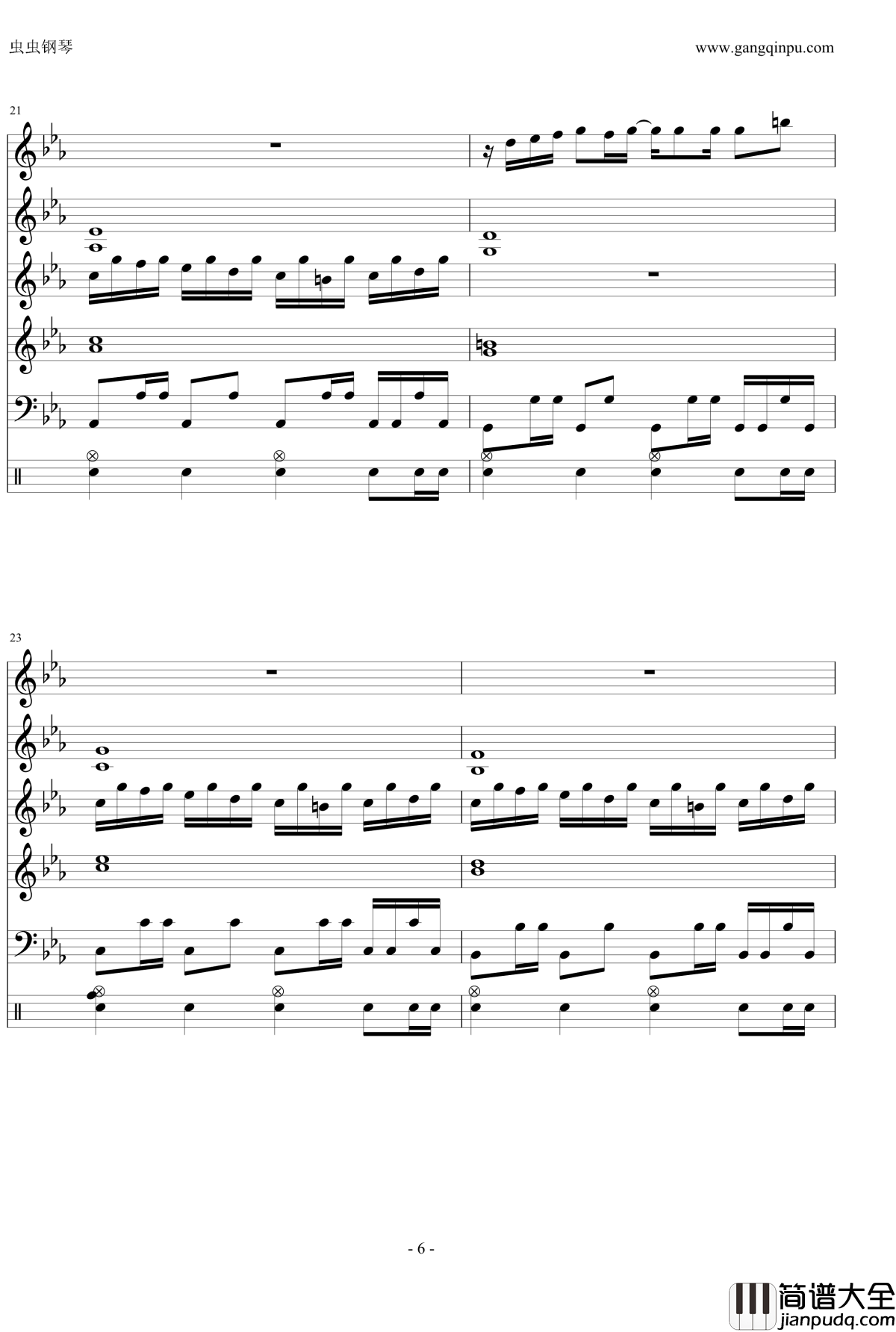 恶魔城自制BGM钢琴谱_恶魔城