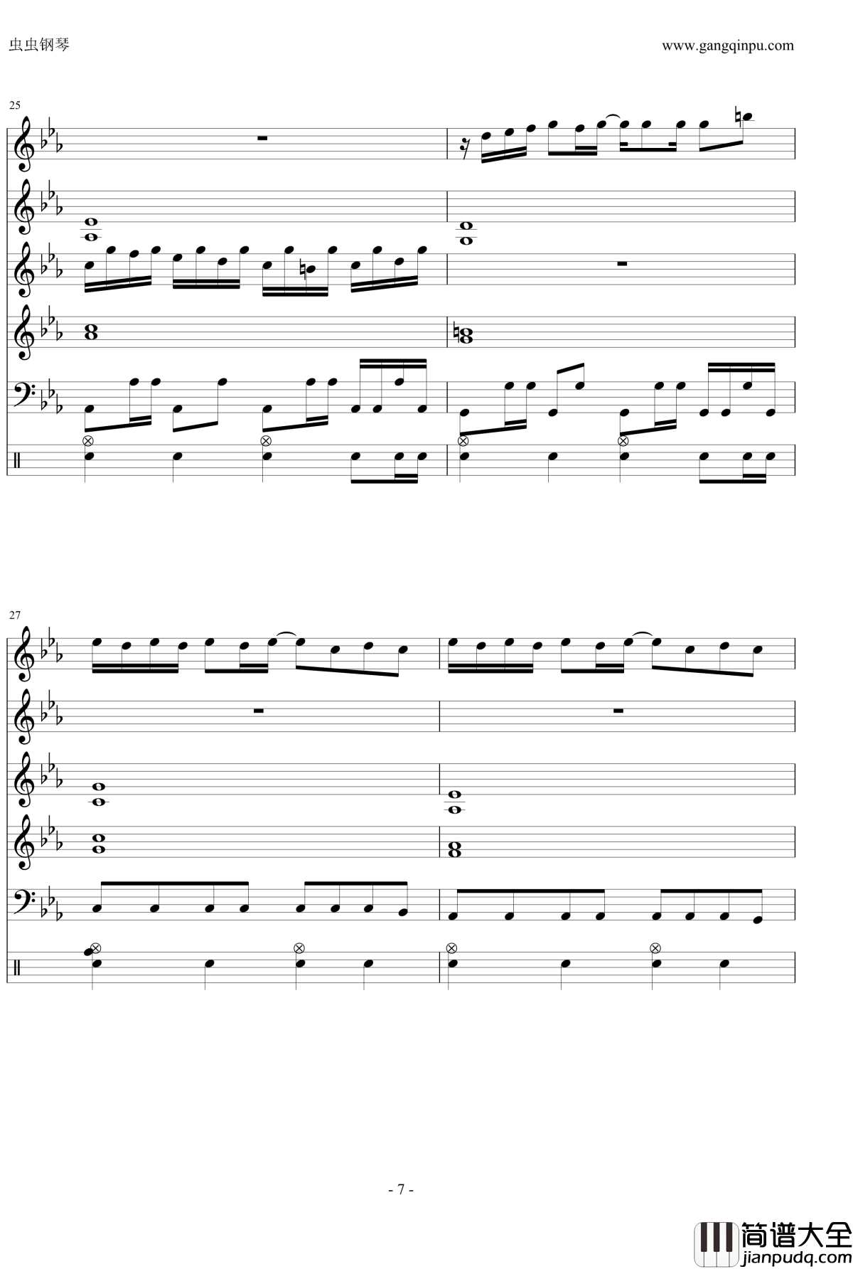 恶魔城自制BGM钢琴谱_恶魔城