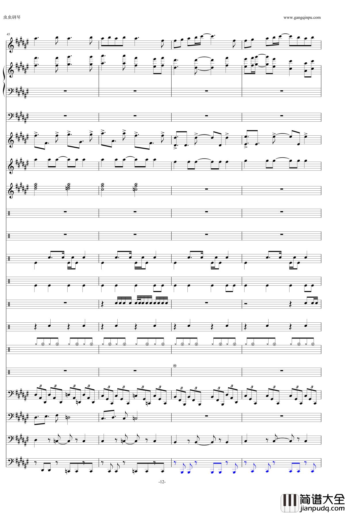 eternal_reality钢琴谱_fripSide