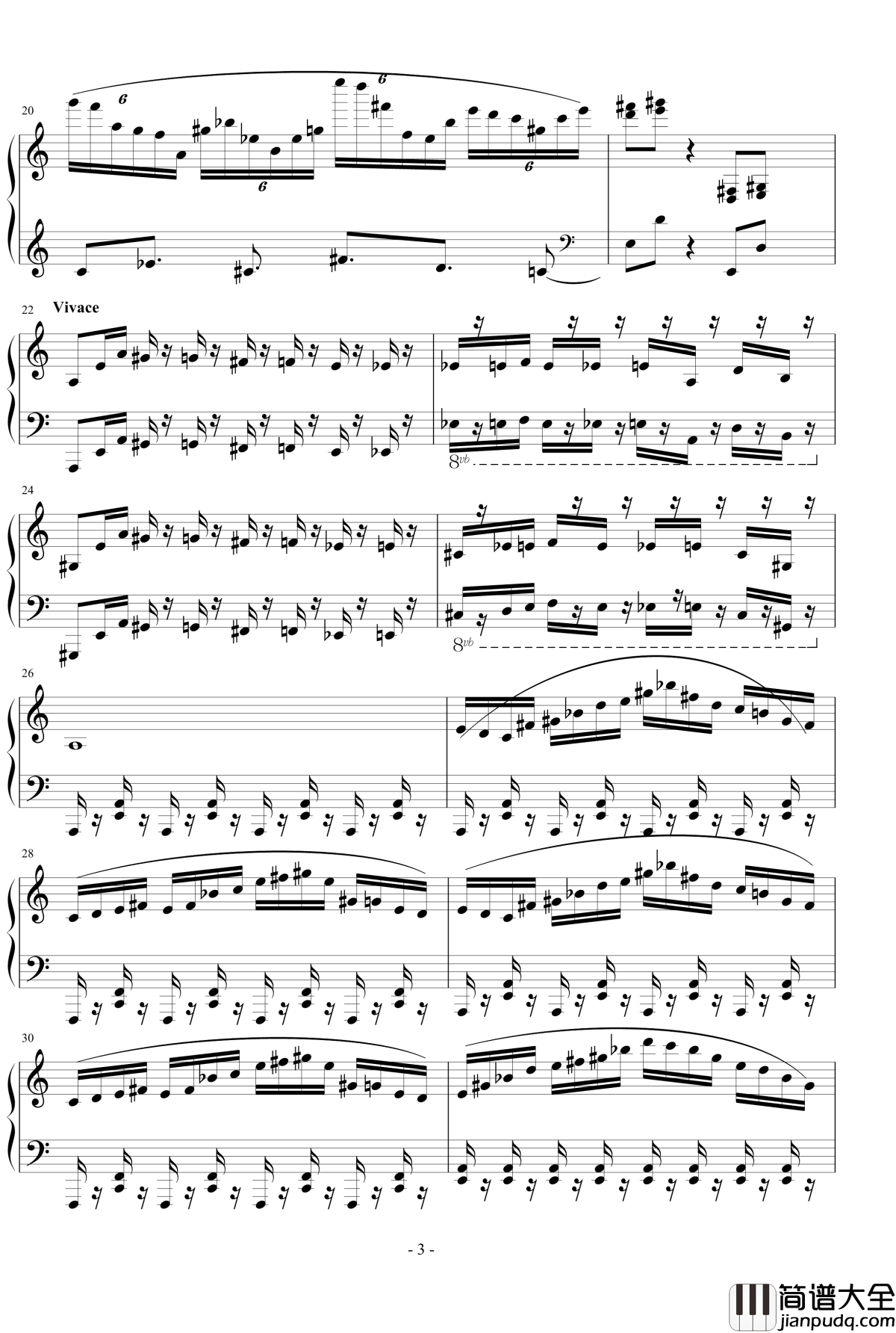 雾里山妖钢琴谱_庸才