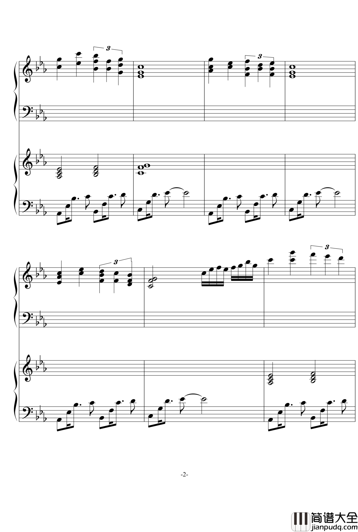 悲伤の日暮记忆钢琴谱_as2134