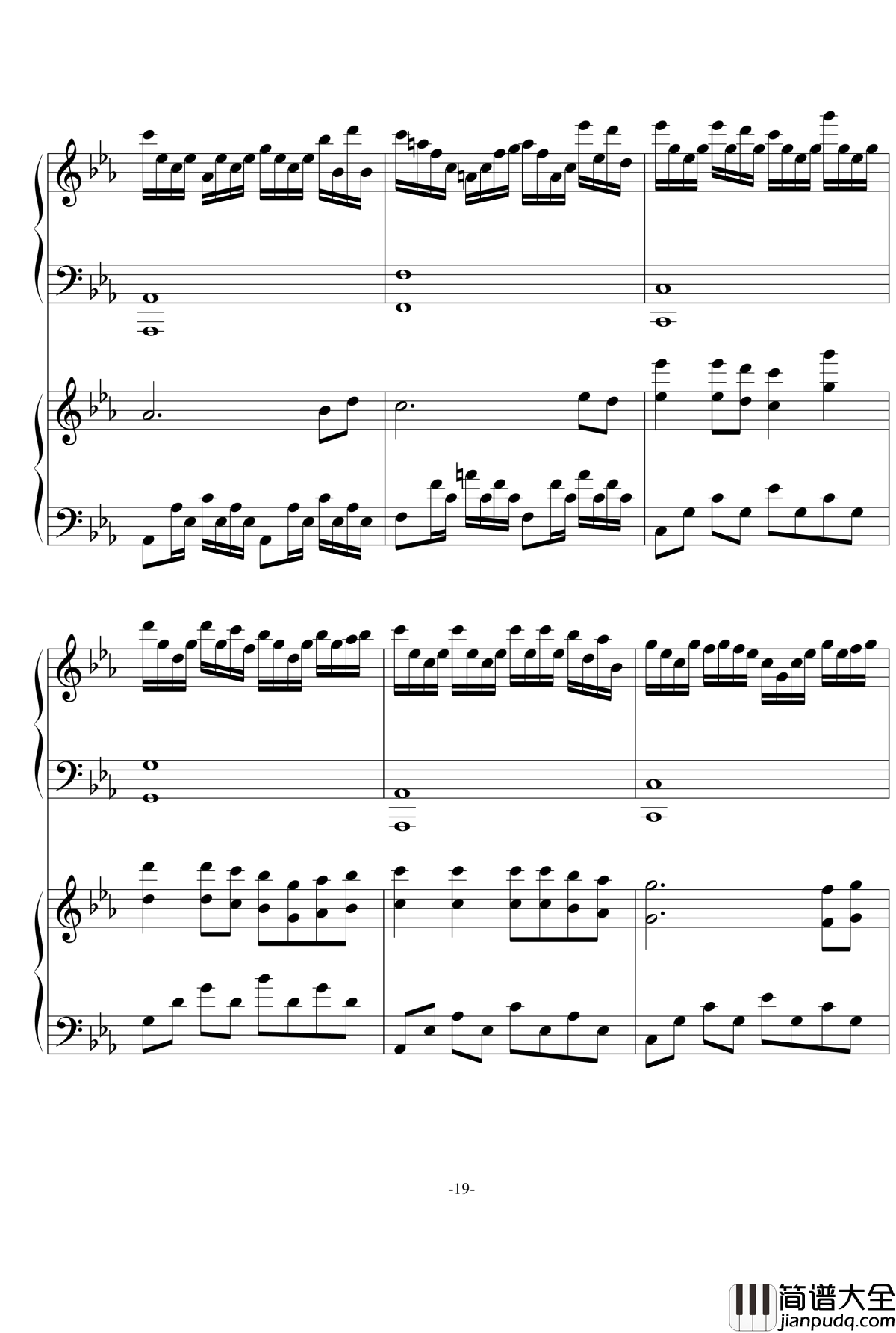 悲伤の日暮记忆钢琴谱_as2134