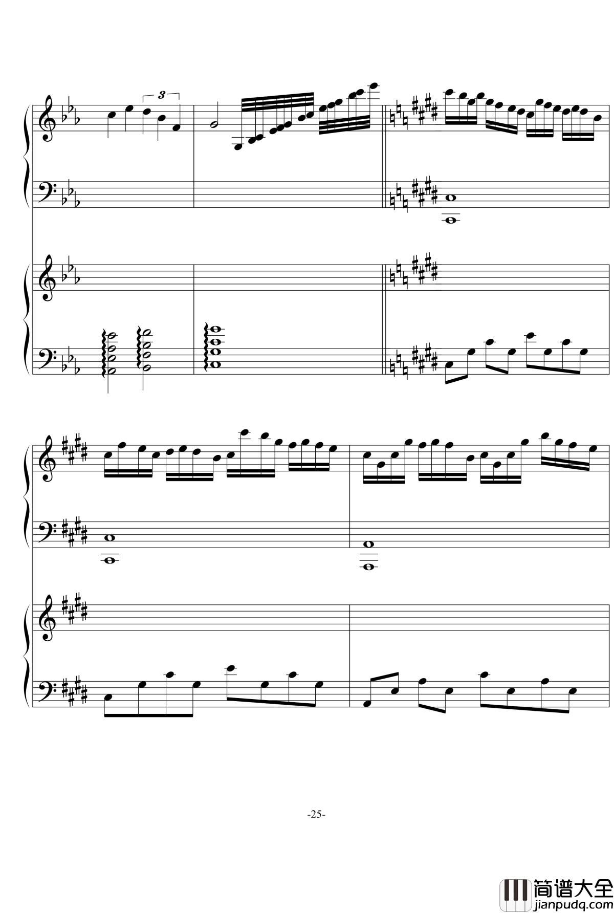 悲伤の日暮记忆钢琴谱_as2134