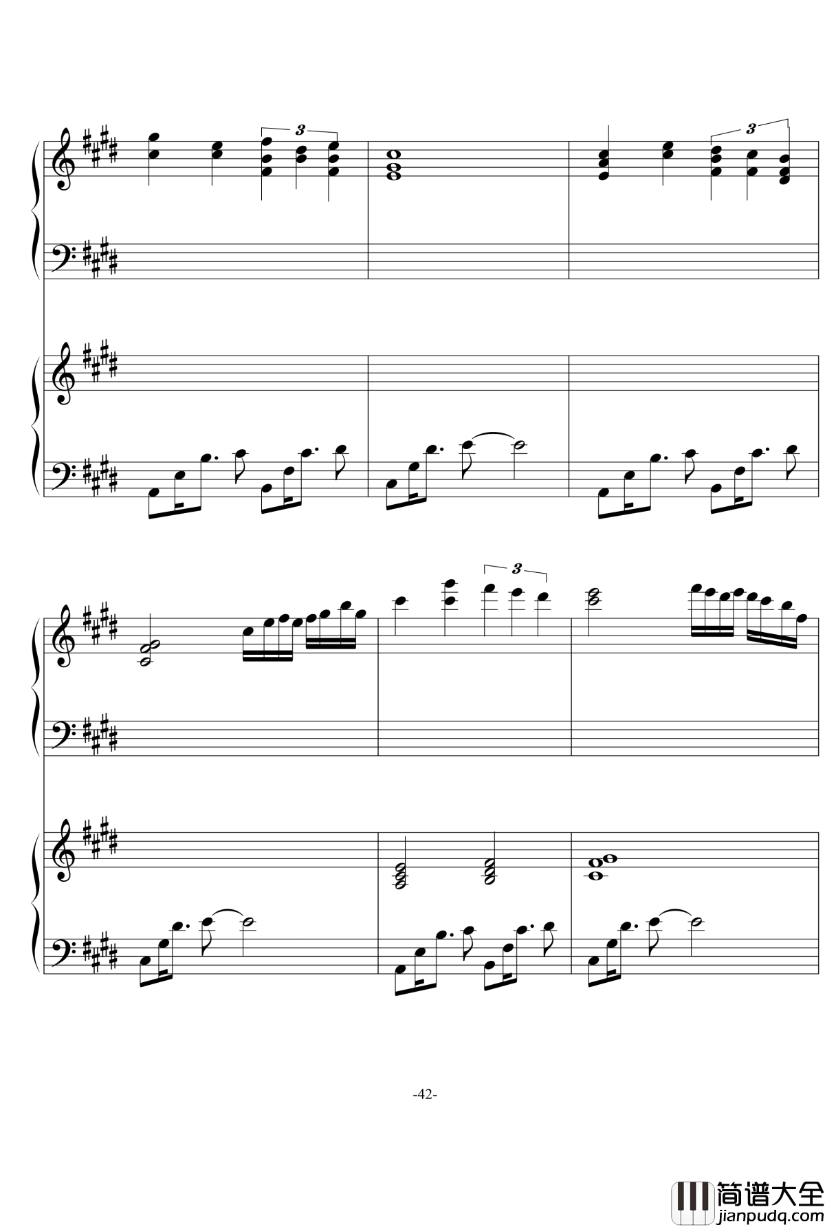 悲伤の日暮记忆钢琴谱_as2134