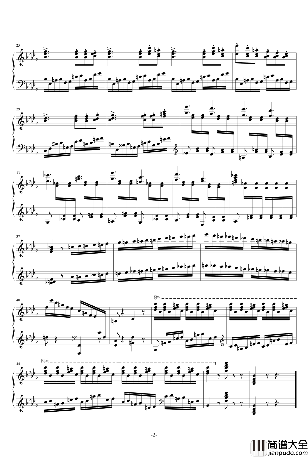 小练习曲No.1钢琴谱_乐之琴