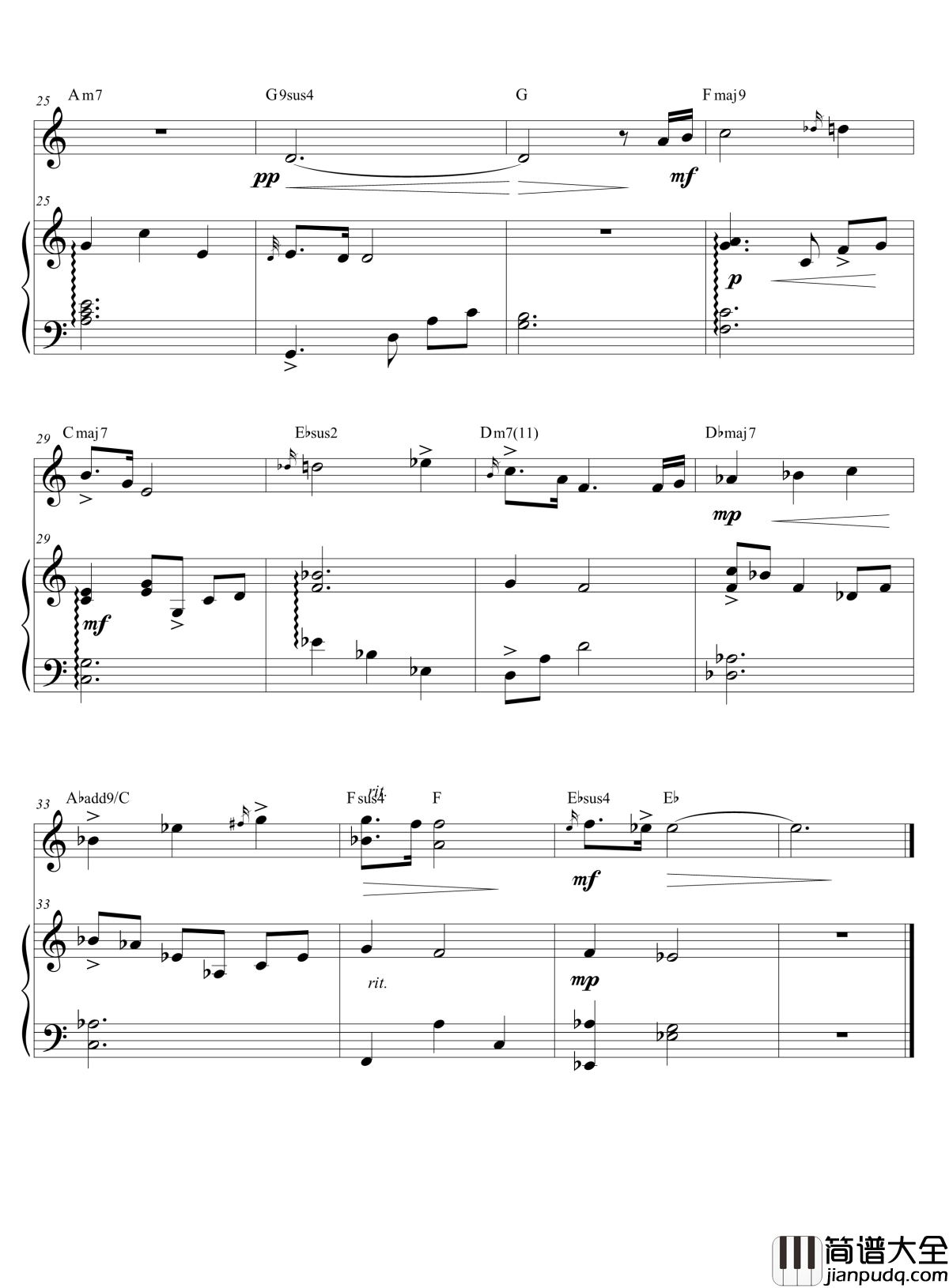 Serenity钢琴谱_I安_火焰纹章