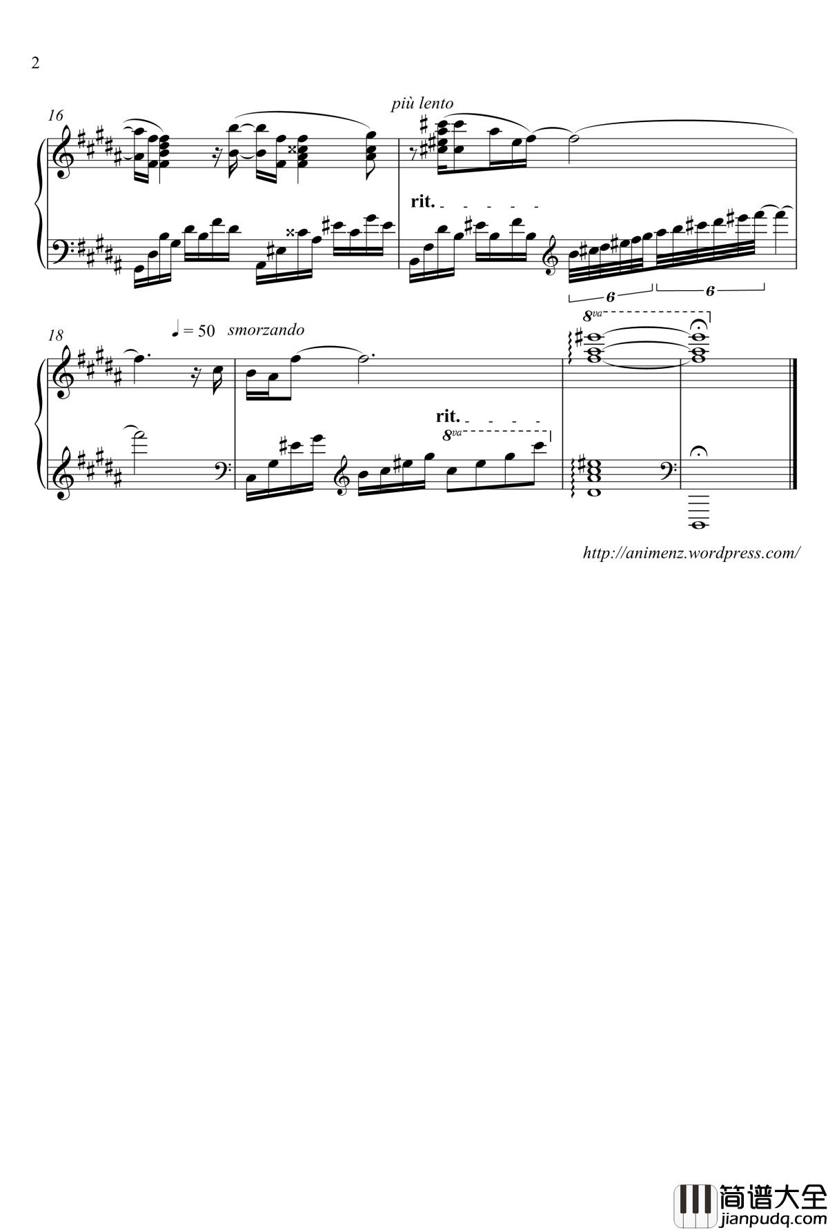 Another_ED钢琴谱_Anamnesis_by_Animenz_another