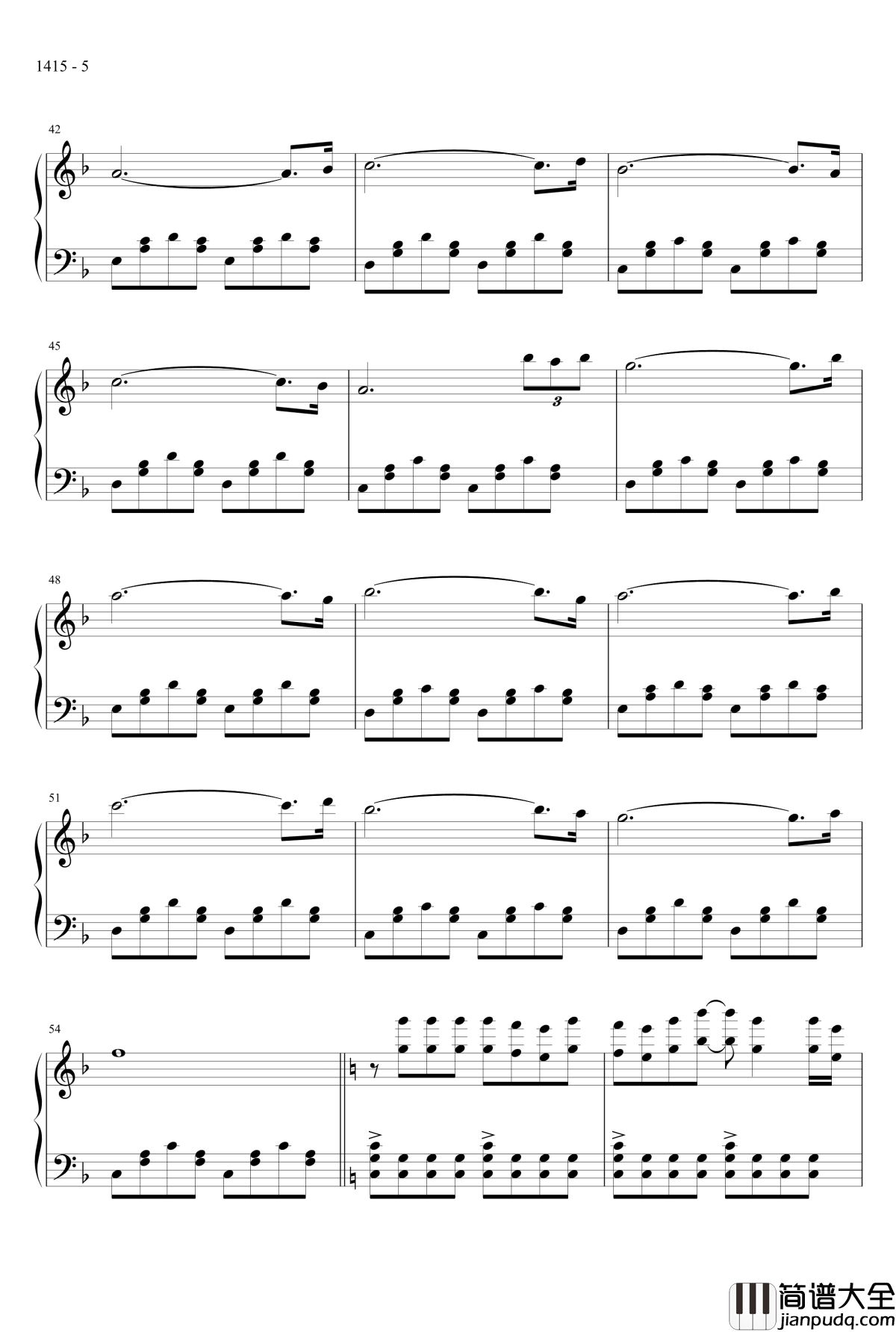 林荫大道钢琴谱_MrSHUM