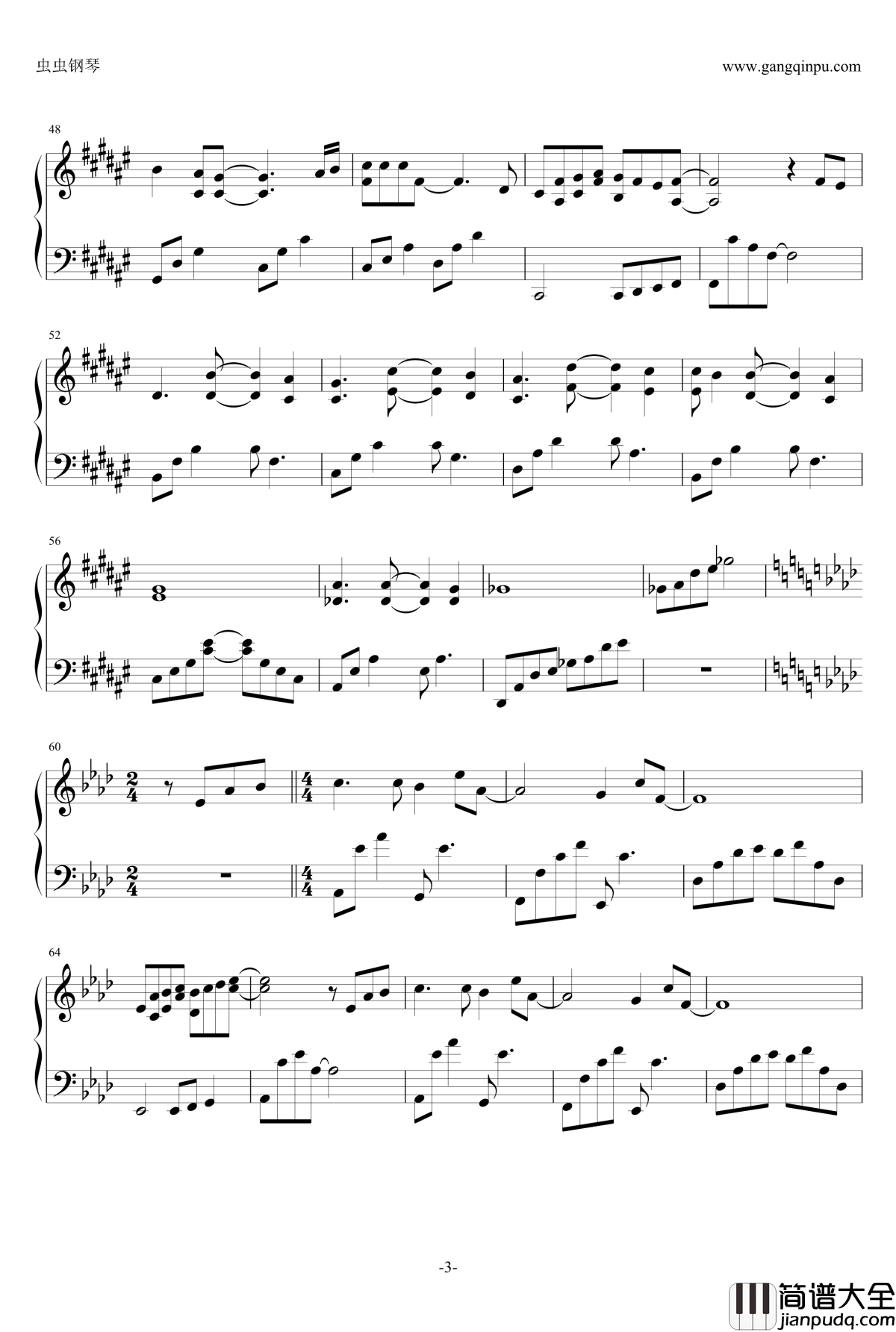 安妮的仙境钢琴谱_修改版_班得瑞_Bandari