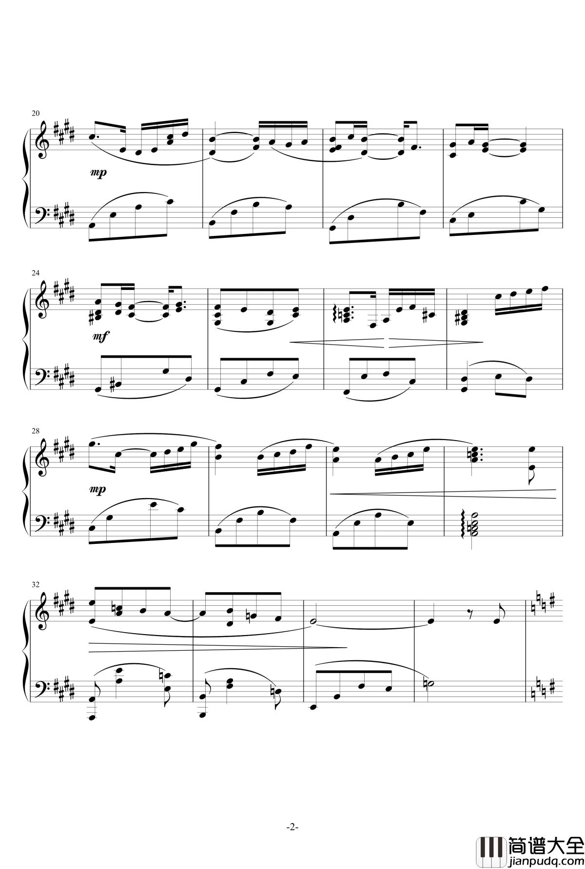 飞往天堂的歌声钢琴谱_致姚贝娜_宋翊樊