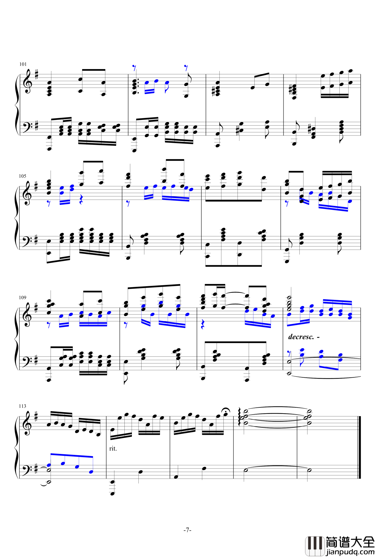 飞往天堂的歌声钢琴谱_致姚贝娜_宋翊樊