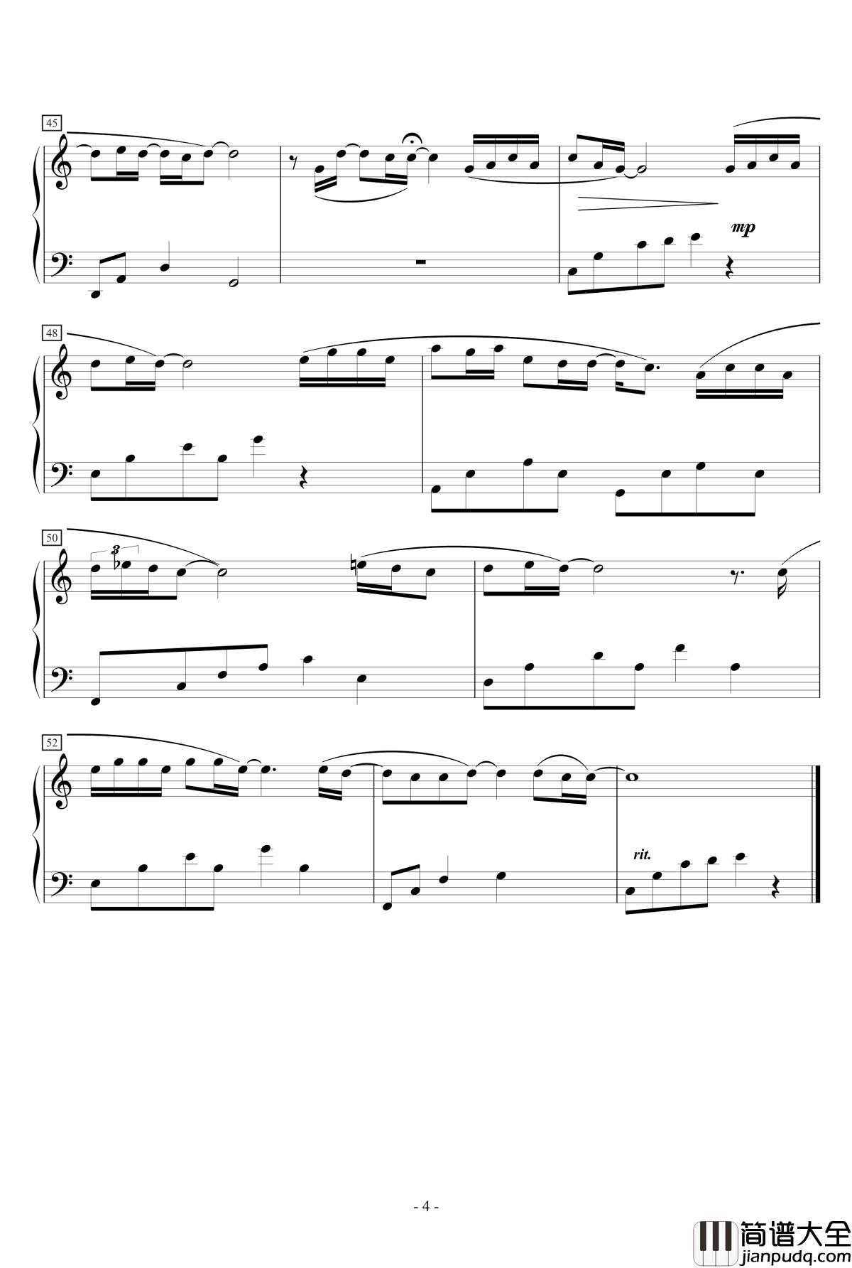 用心爱你钢琴谱_继承者们_The_Heirs_OST__Only_With_My_Heart_只会用心_朴正炫