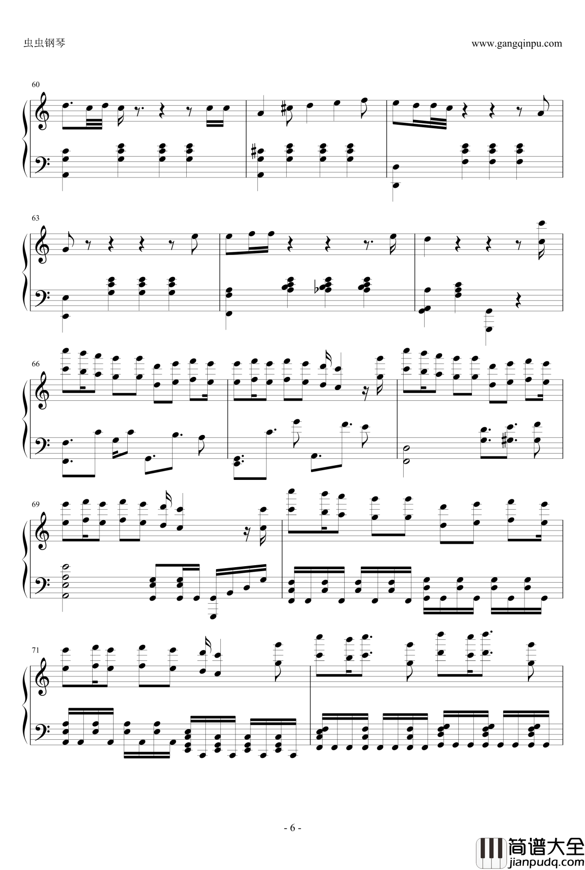 _my_dearest钢琴谱_简化版_ENE_罪恶王冠OP