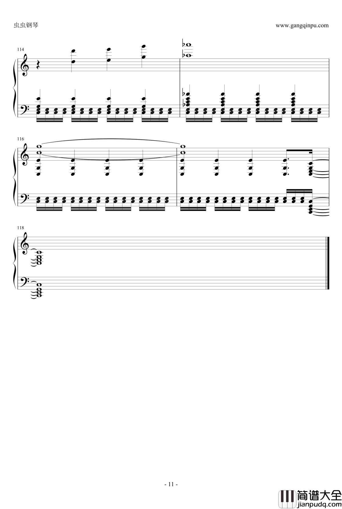 _my_dearest钢琴谱_简化版_ENE_罪恶王冠OP