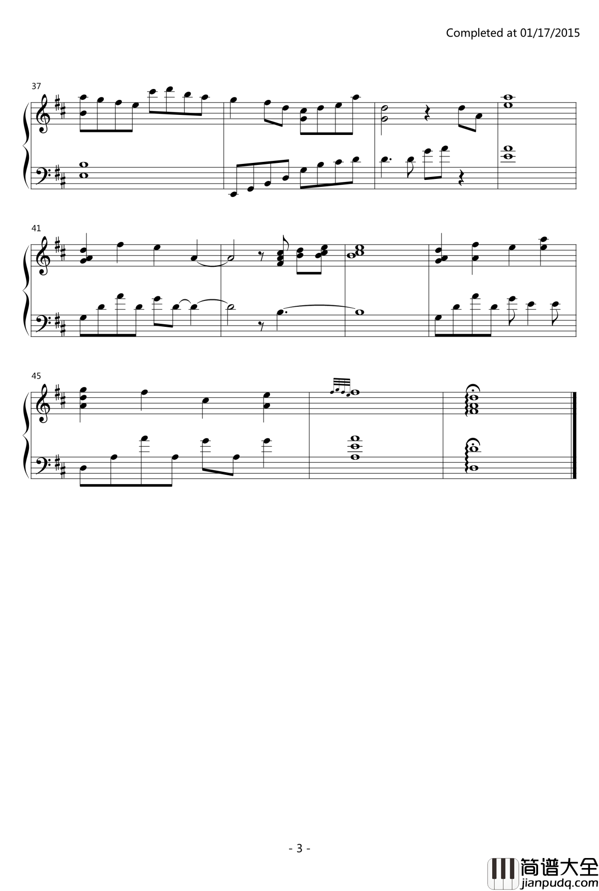 相合傘钢琴谱_月刊少女野崎君OST