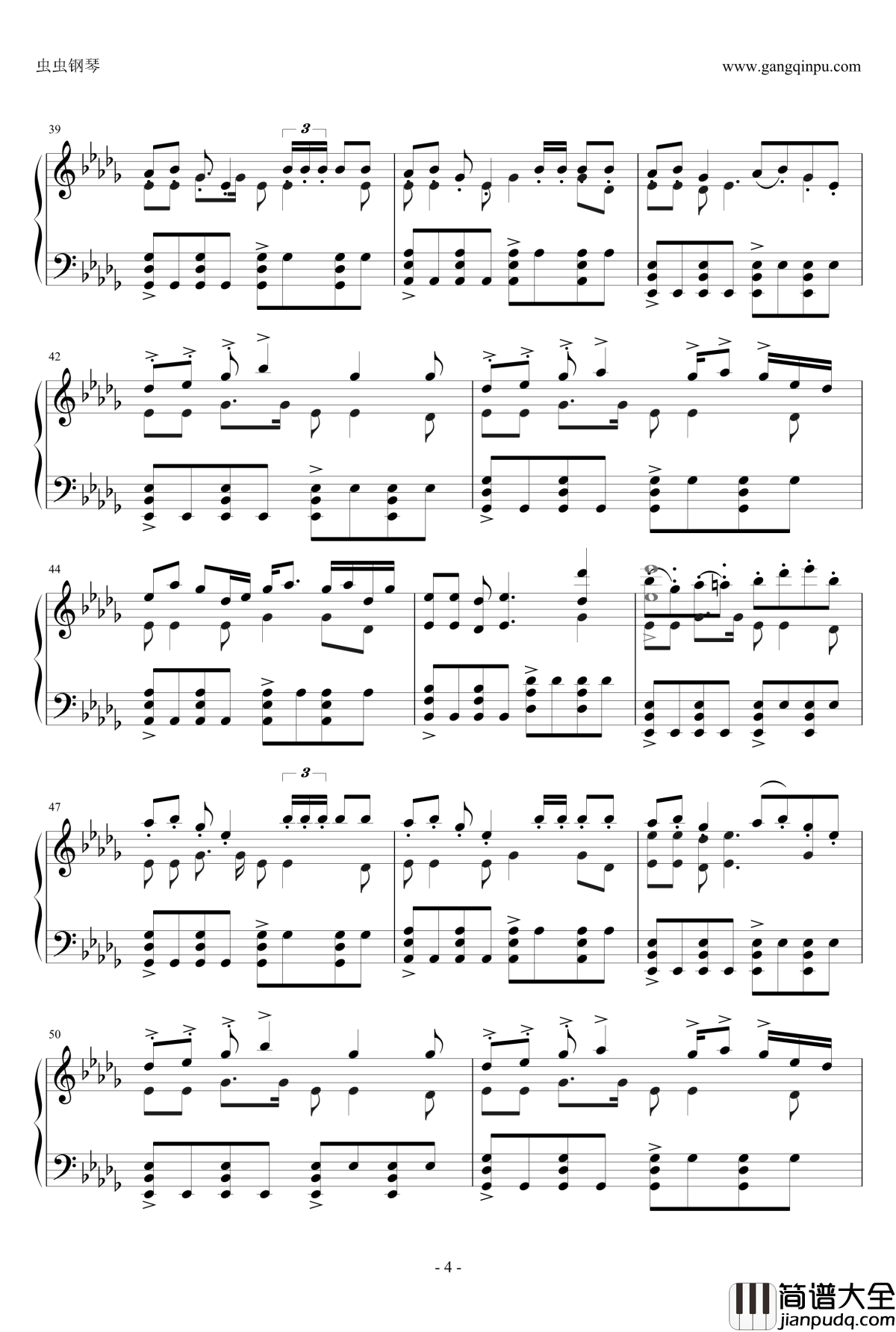 普通的disco钢琴谱_洛天依