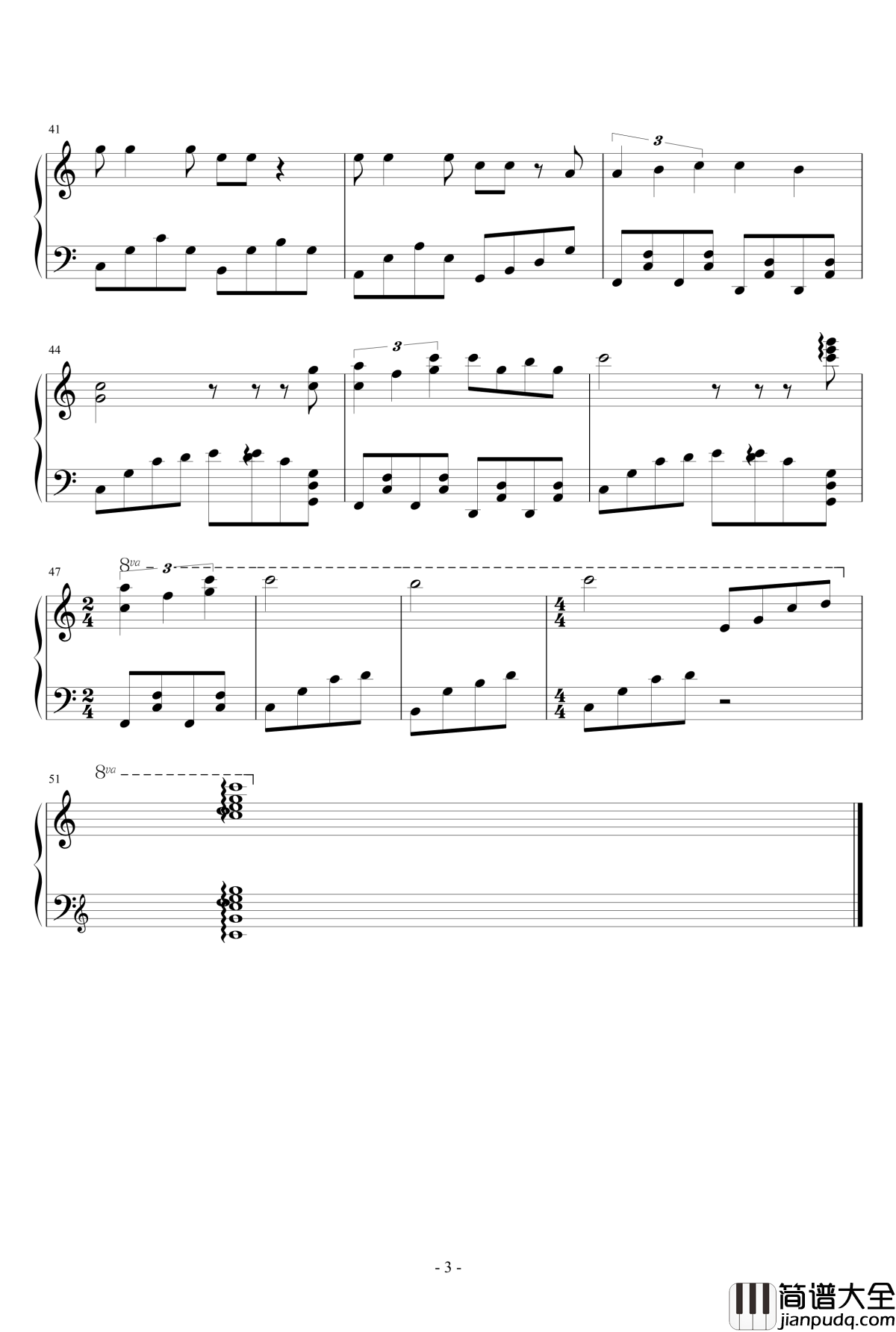 謝謝您給我的愛钢琴谱_27890146