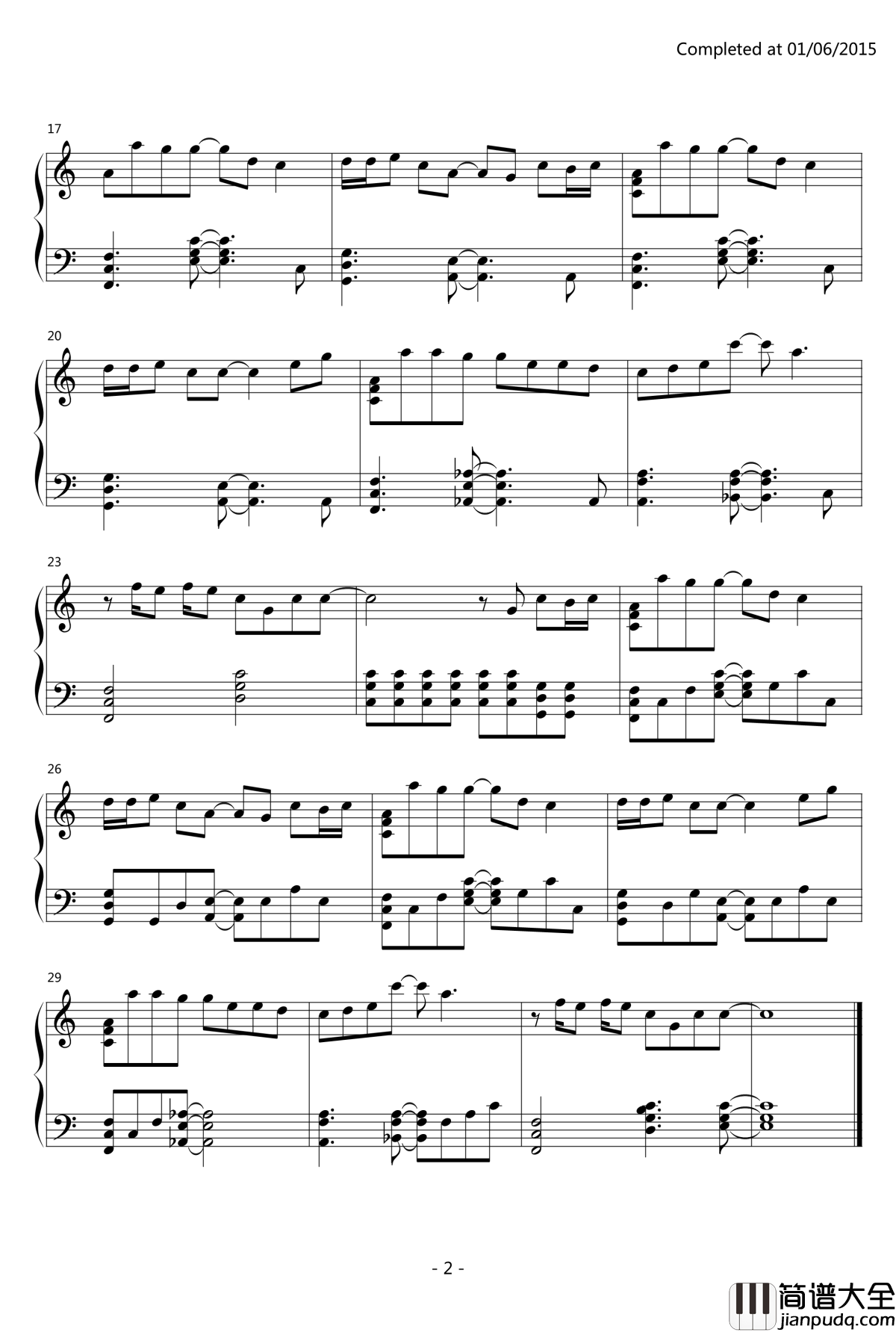 It's_the_right_time钢琴谱_寄生兽OST