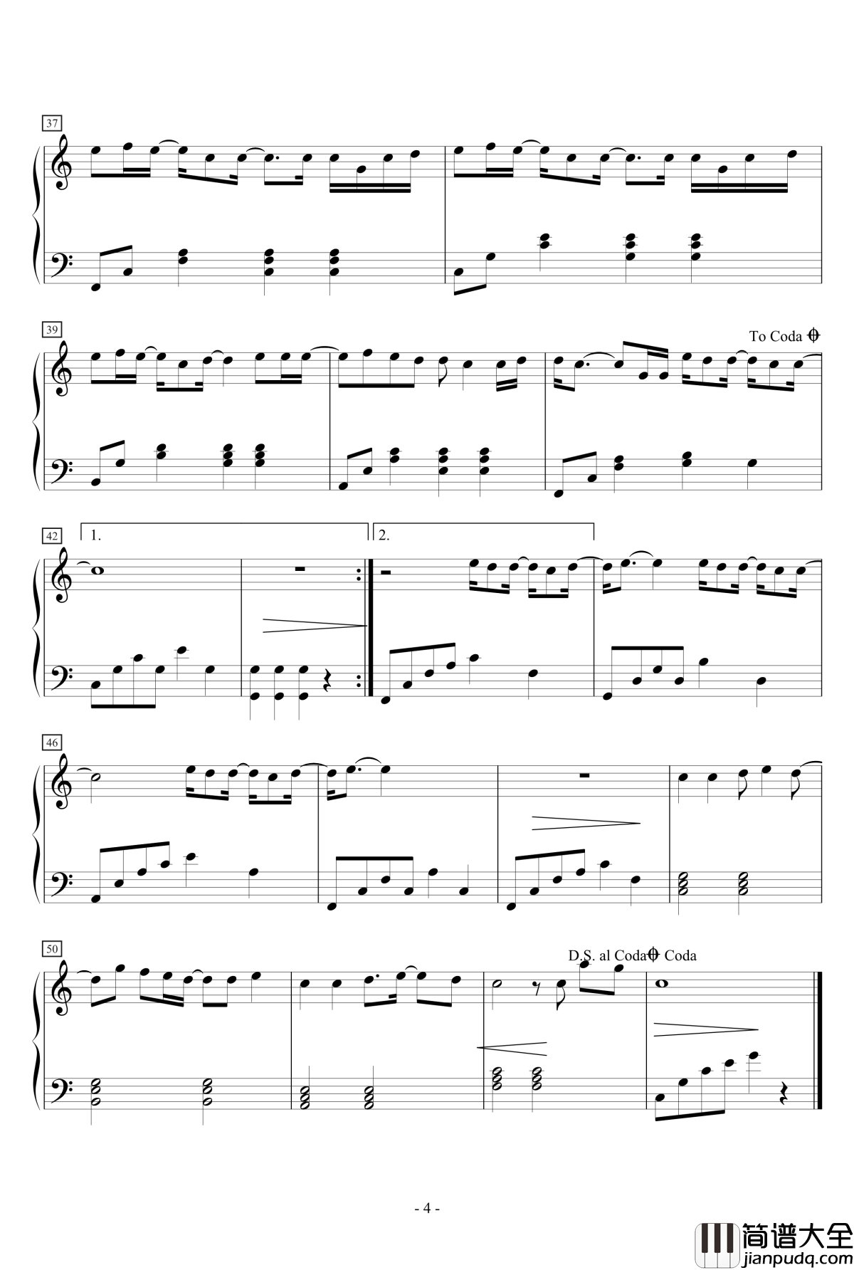 换一个心动钢琴谱_黄伟晋