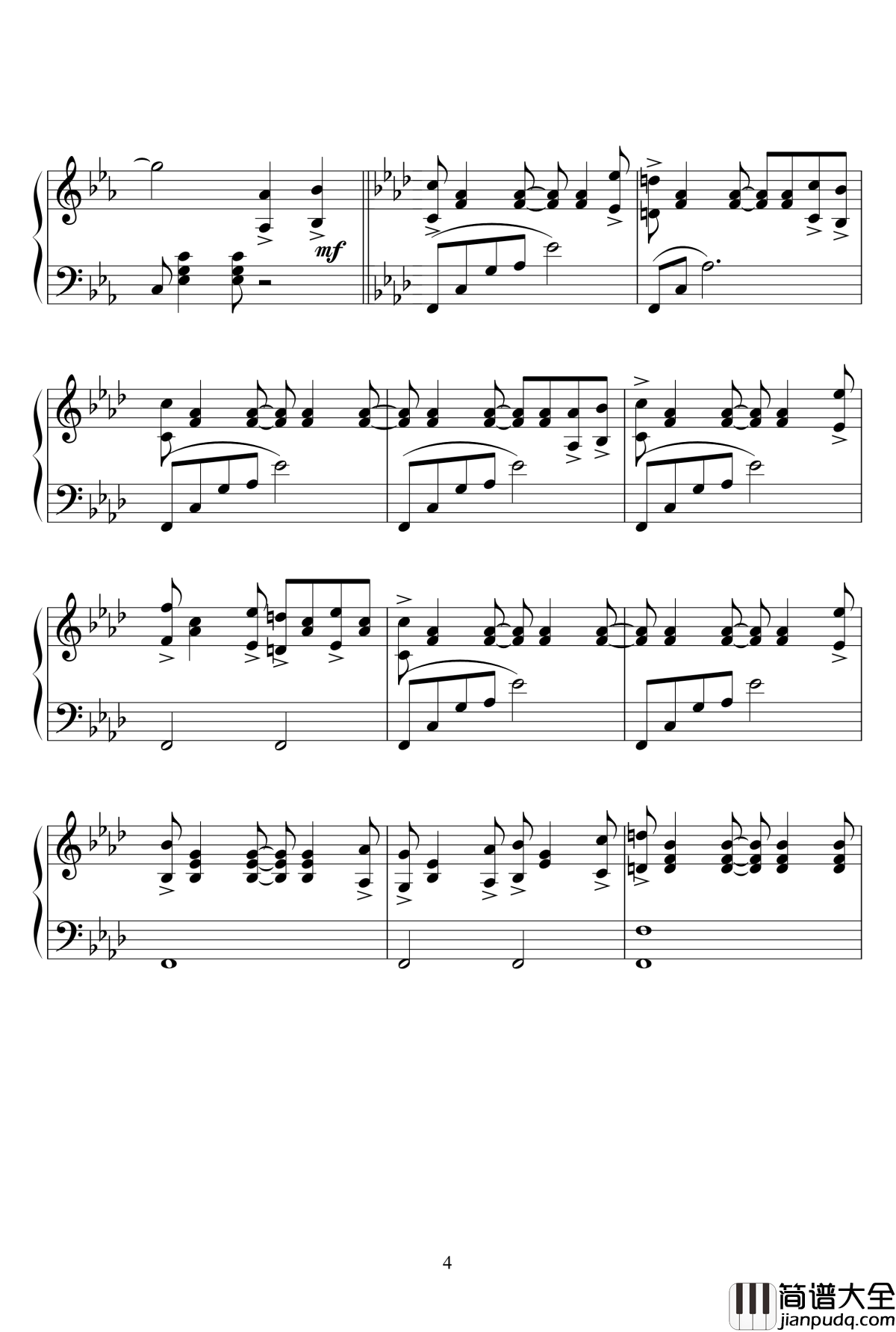 风的传说钢琴谱_风の传说_久石让