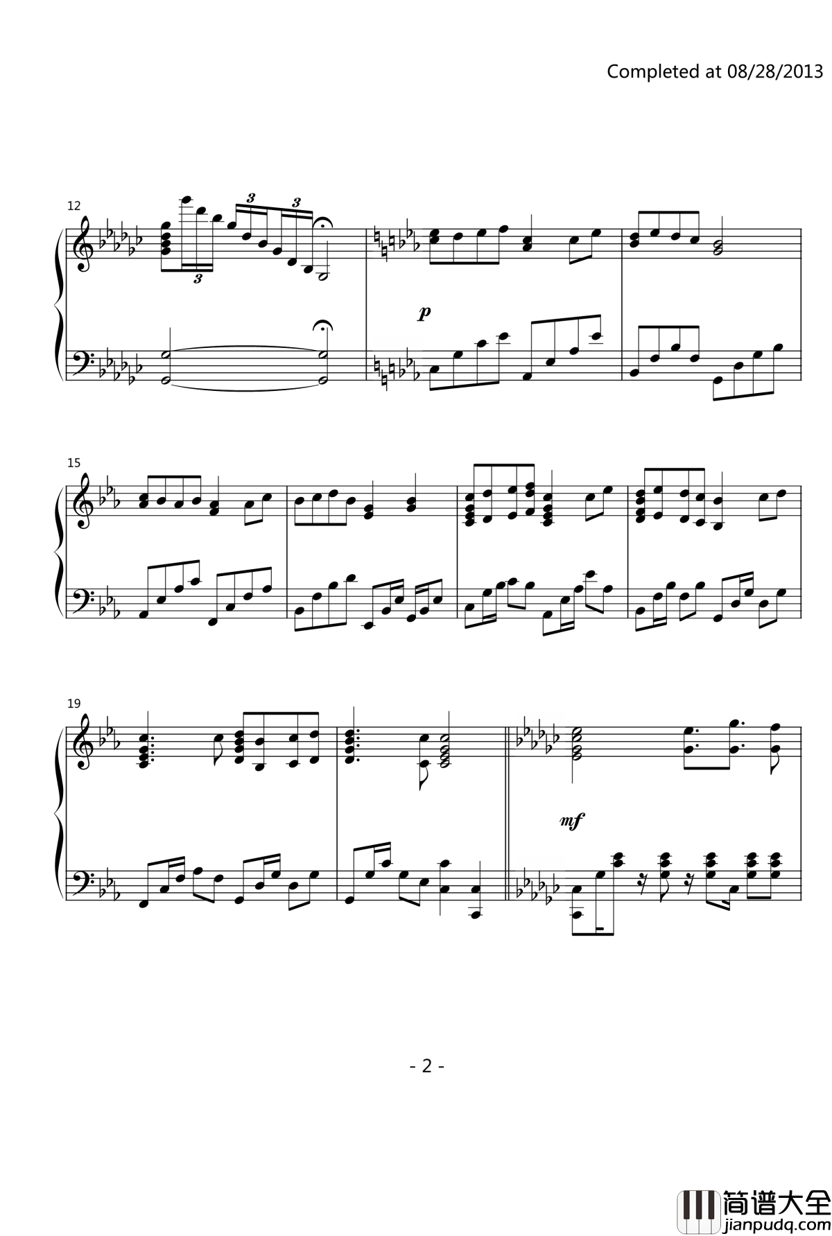 Eternal_Reality钢琴谱_某科学的超电磁炮OP2